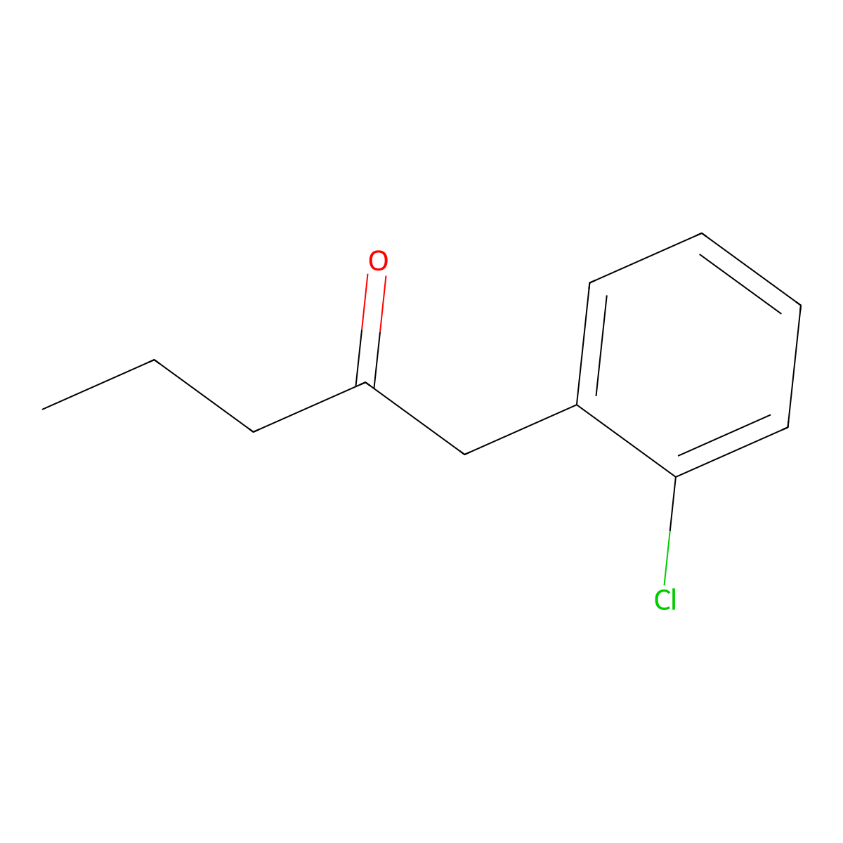 1-(2-Chlorophenyl)pentan-2-one molecular structure, CAS 1175791-13-5