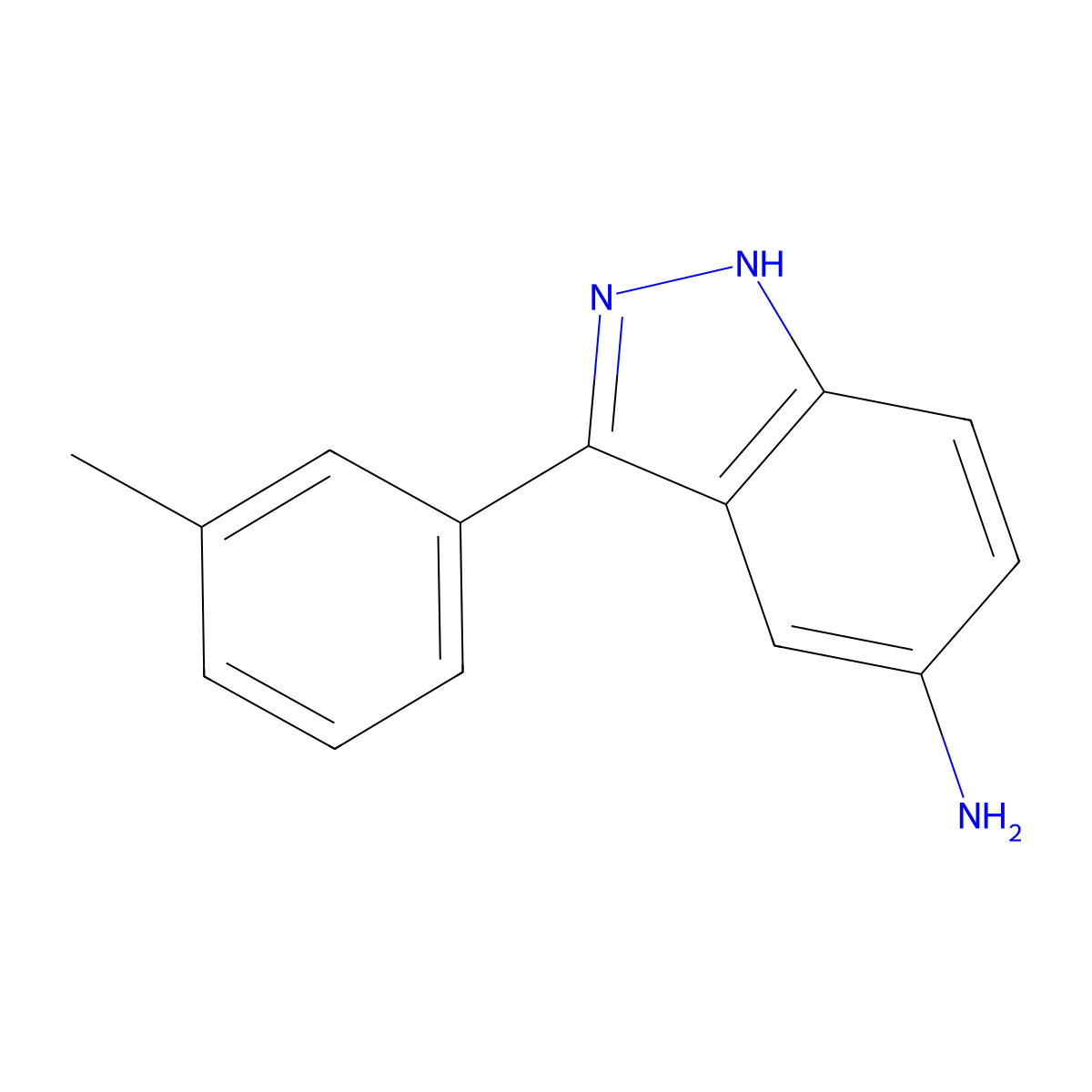 3-(M-tolyl)-1H-indazol-5-amine molecular structure, CAS 1175793-77-7