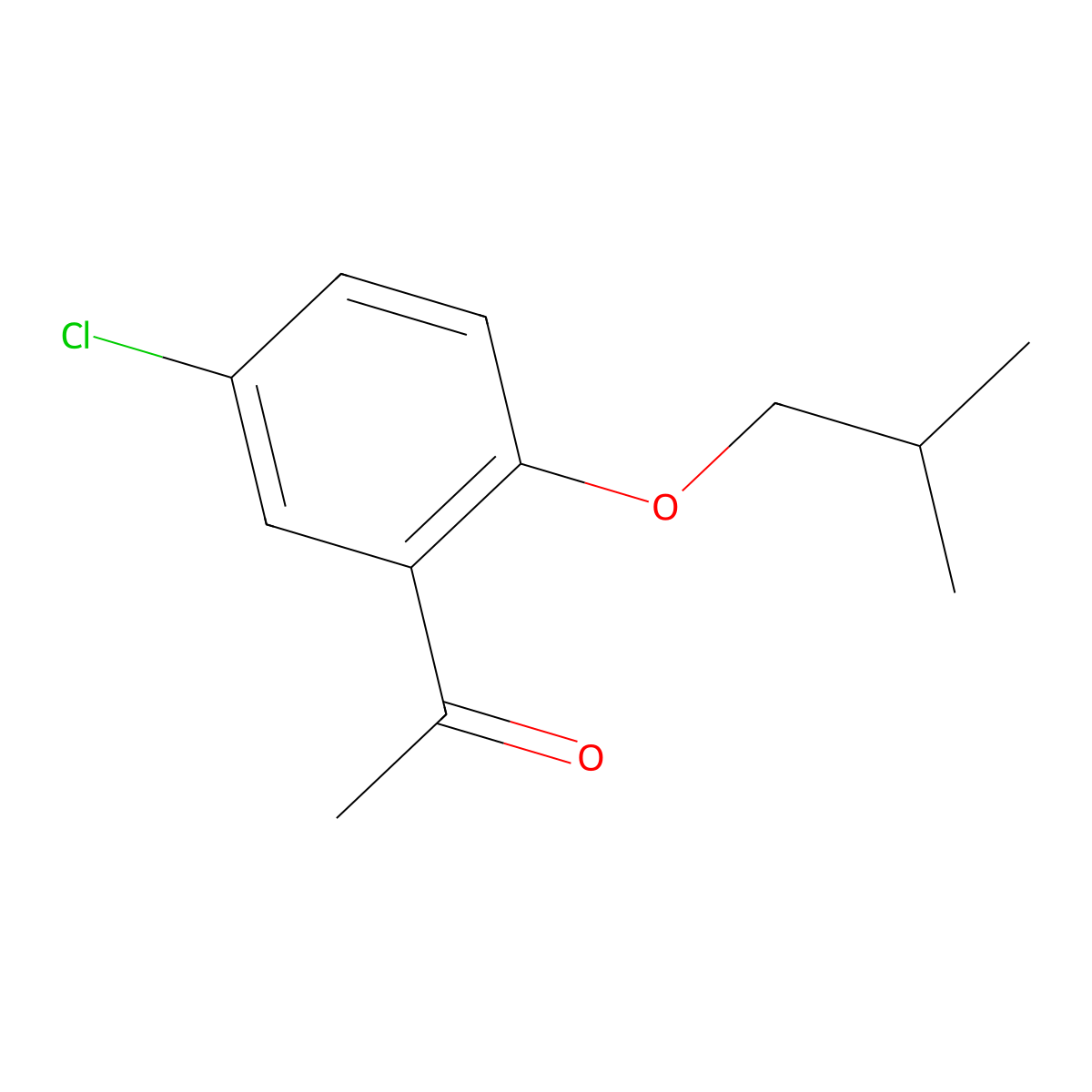1-(5-Chloro-2-isobutoxyphenyl)ethanone molecular structure, CAS 1175794-38-3