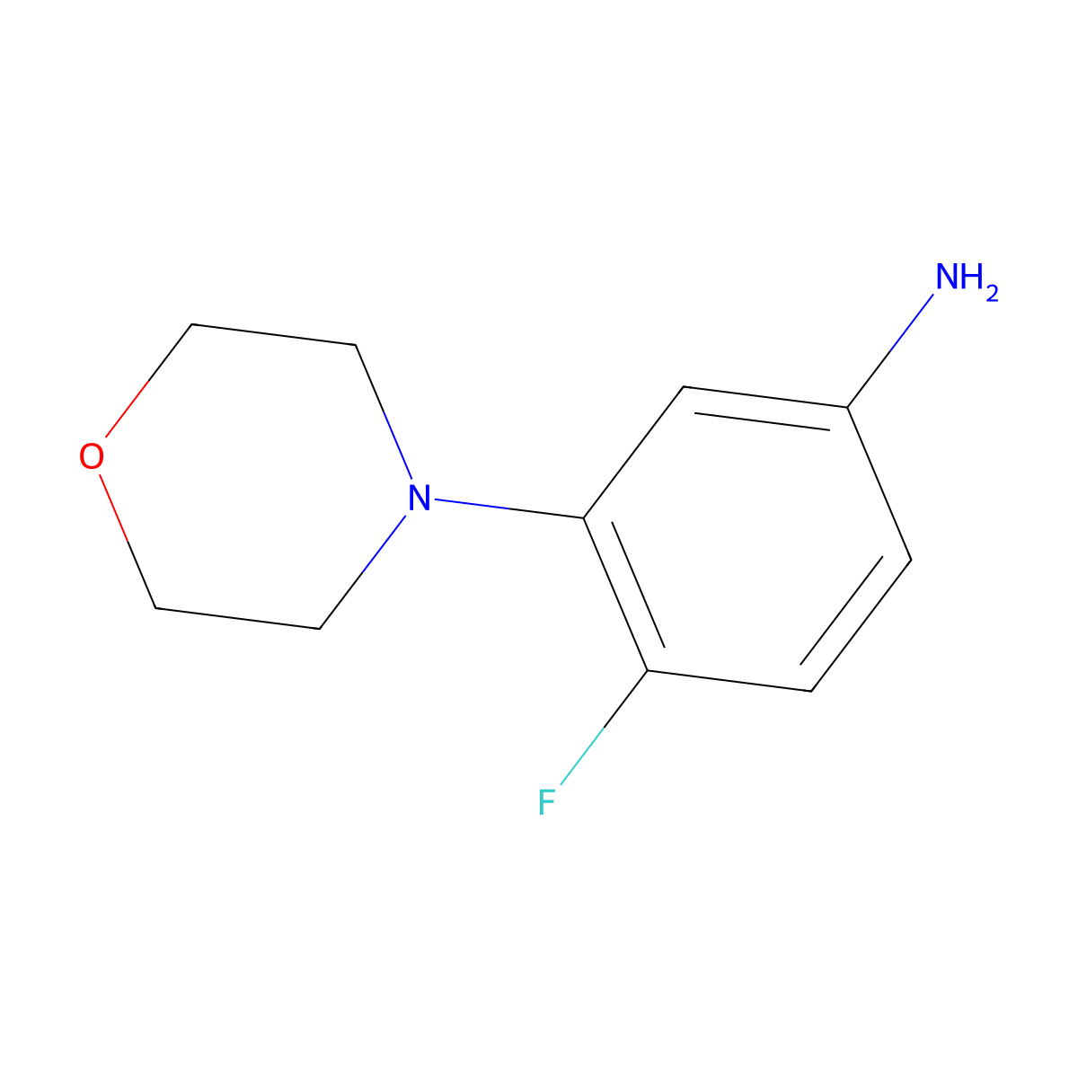 4-Fluoro-3-(morpholin-4-yl)aniline molecular structure, CAS 1175797-88-2