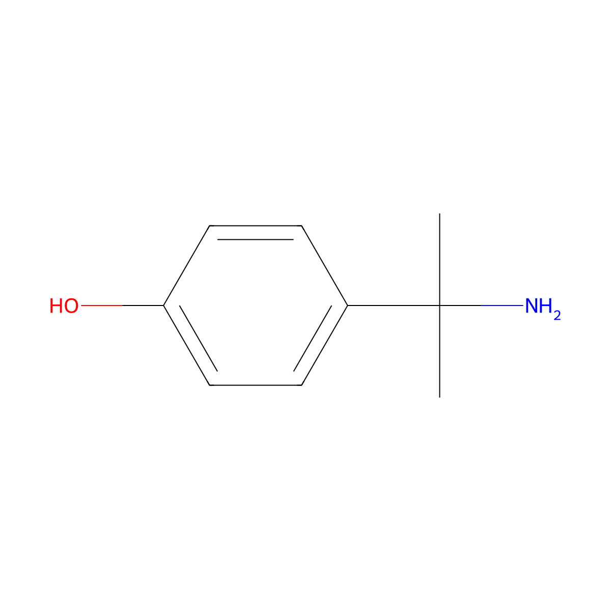 4-(2-Aminopropan-2-yl)phenol molecular structure, CAS 117580-09-3