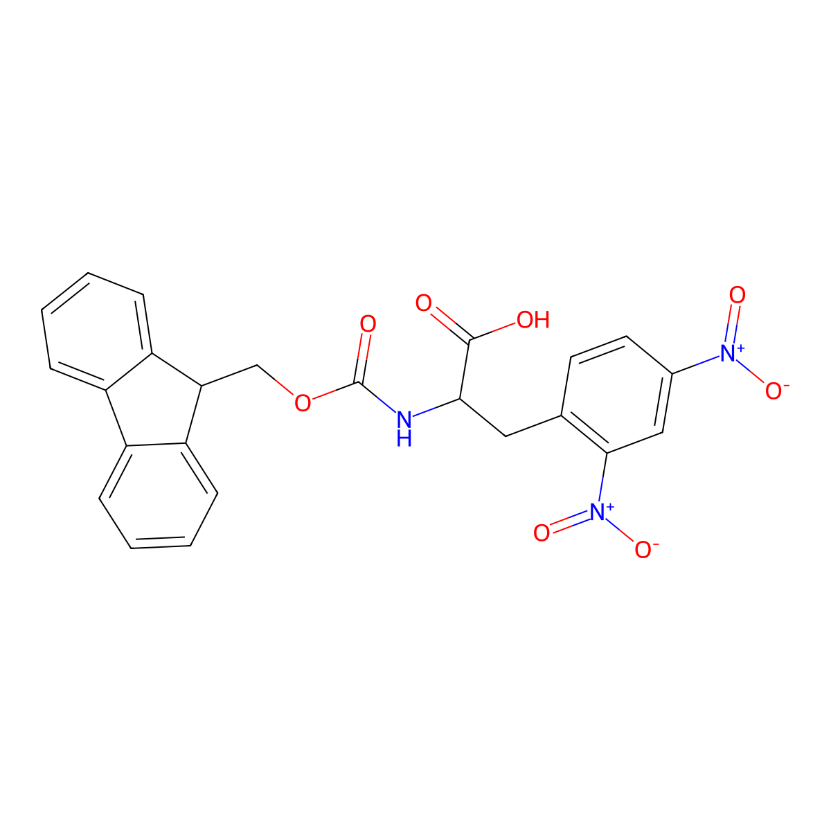 Fmoc-L-2,4-Dinitrophenylalanine molecular structure, CAS 1175832-19-5