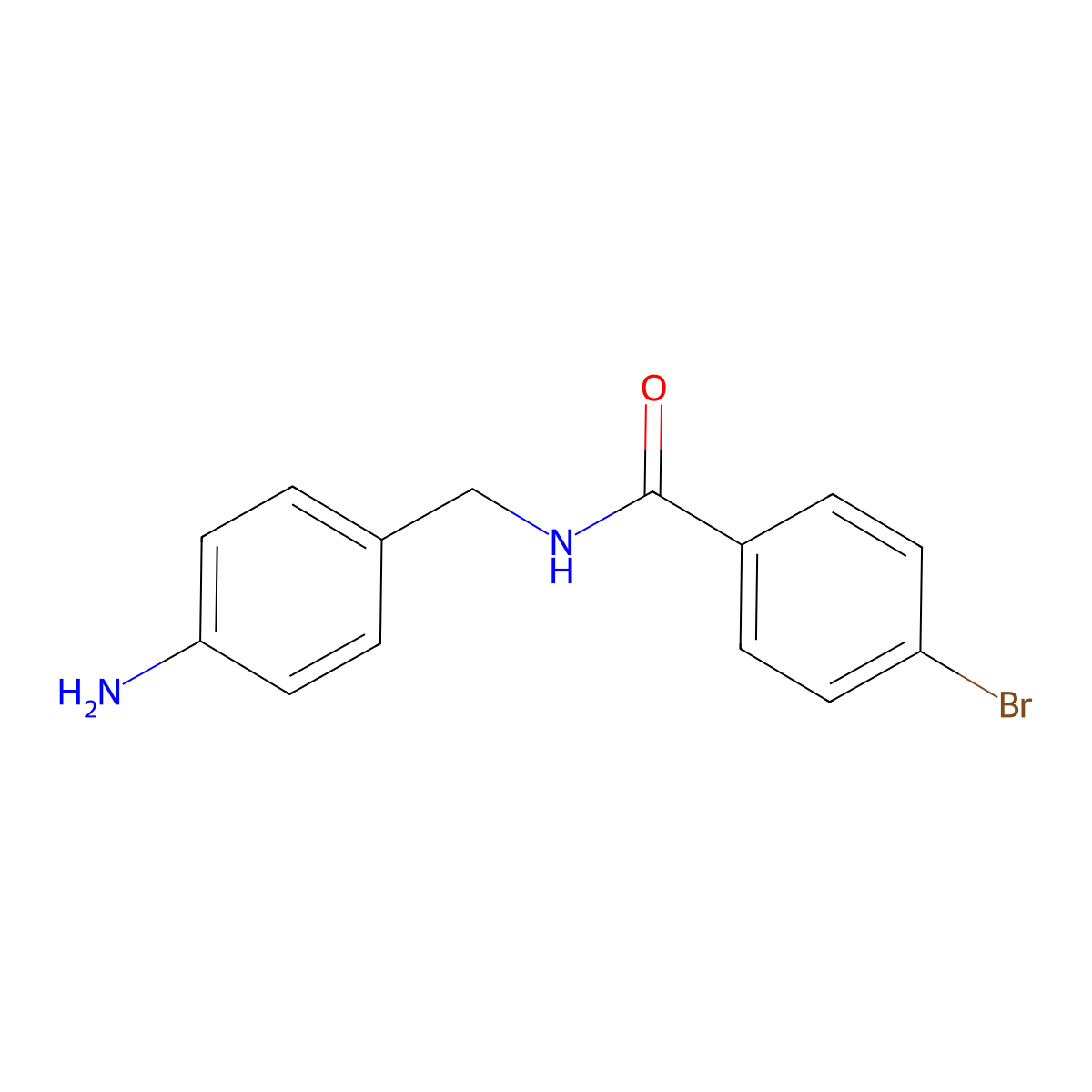 N-[(4-aminophenyl)methyl]-4-bromobenzamide molecular structure, CAS 1175834-19-1