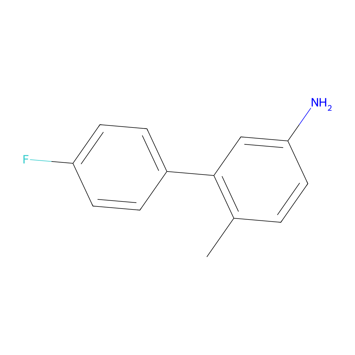 3-(4-Fluorophenyl)-4-methylaniline molecular structure, CAS 1175834-34-0