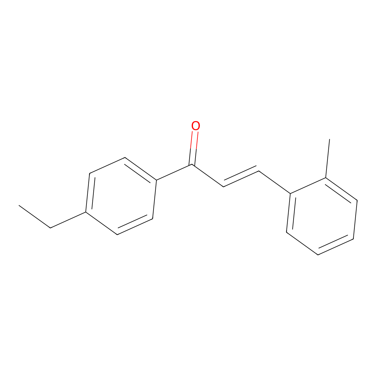 (2E)-1-(4-Ethylphenyl)-3-(2-methylphenyl)prop-2-en-1-one molecular structure, CAS 1175843-88-5