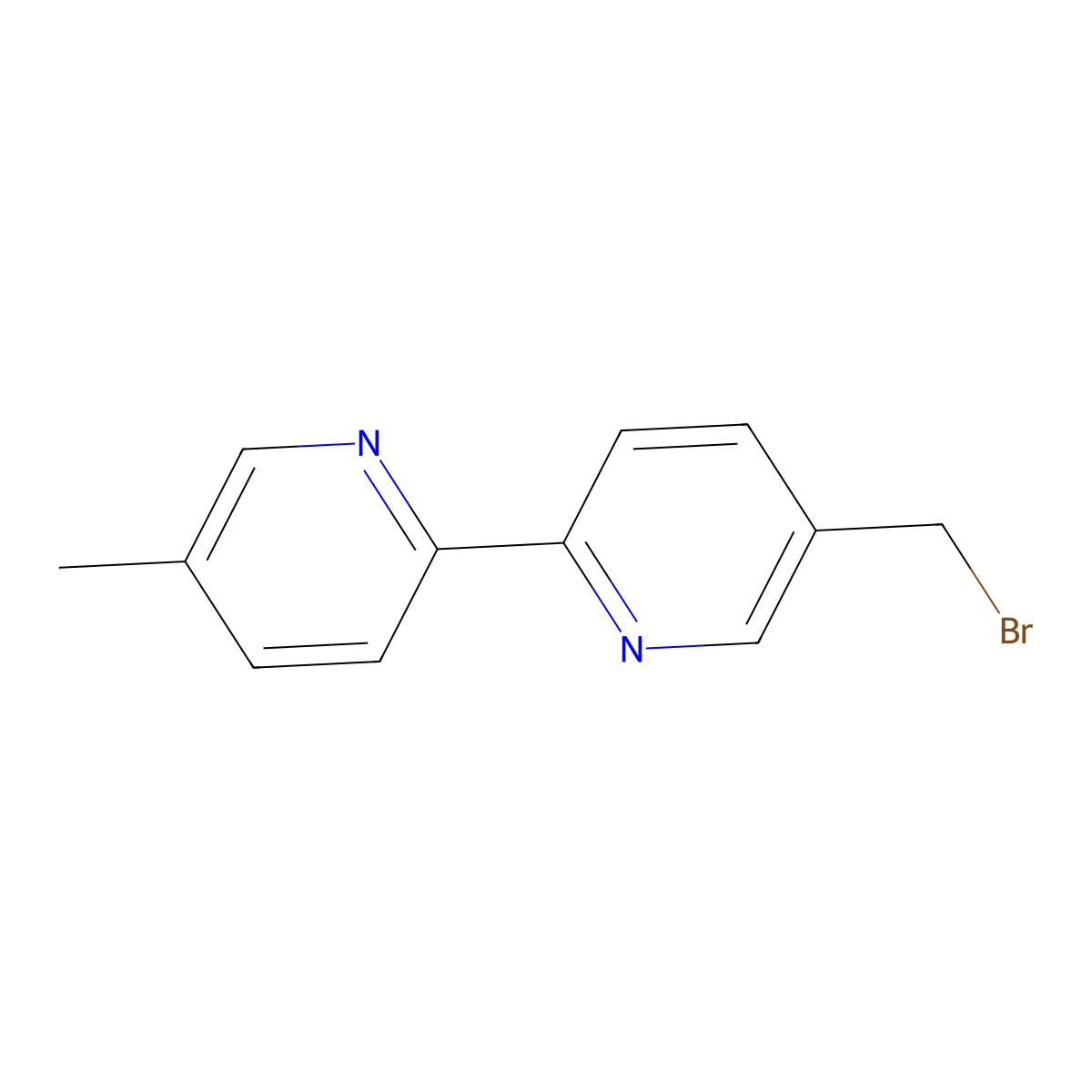 2,2'-Bipyridine, 5-(bromomethyl)-5'-methyl- molecular structure, CAS 117585-58-7