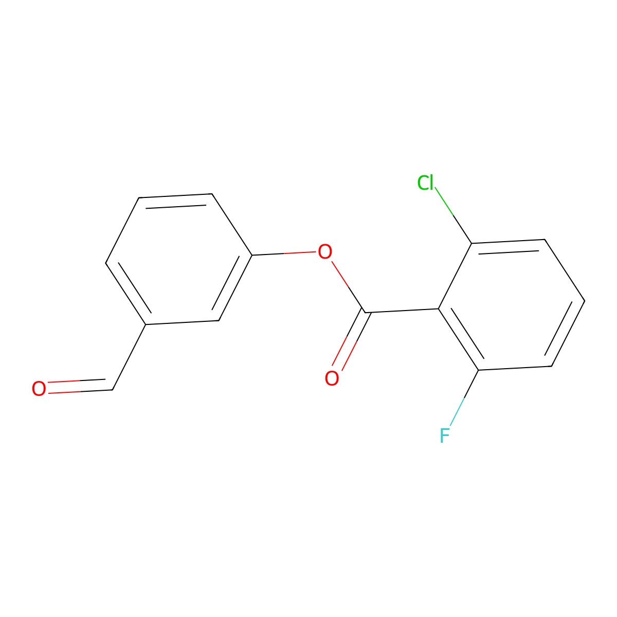 3-Formylphenyl 2-chloro-6-fluorobenzoate molecular structure, CAS 1175857-13-2