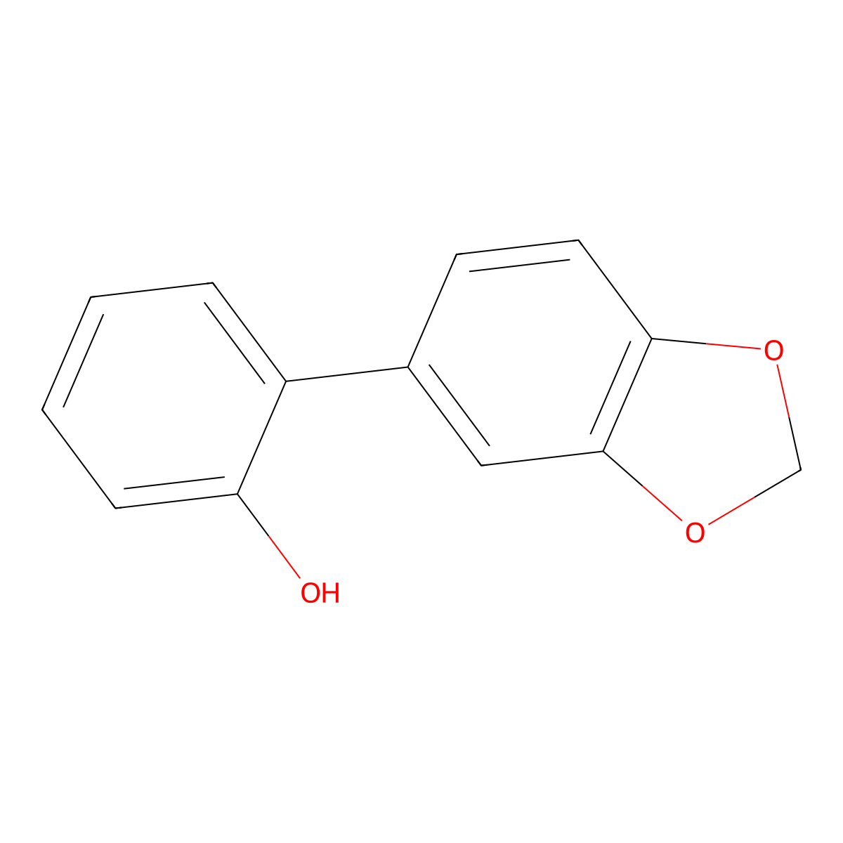 2-(3,4-Methylenedioxyphenyl)phenol molecular structure, CAS 1175858-16-8