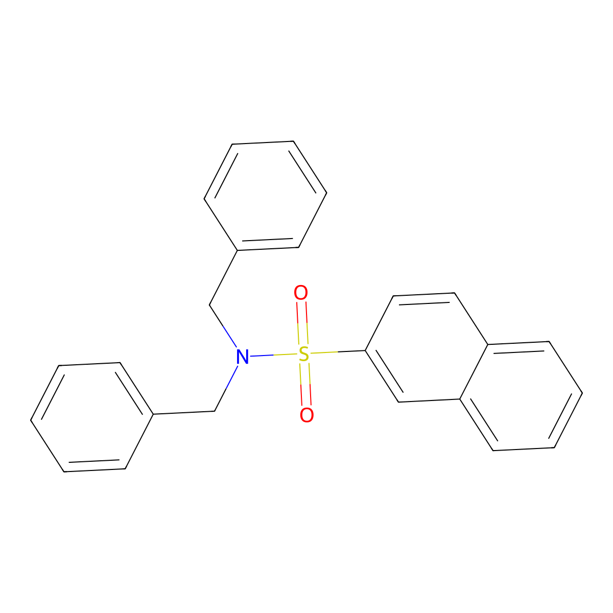N,N-dibenzylnaphthalene-2-sulfonamide molecular structure, CAS 117586-85-3