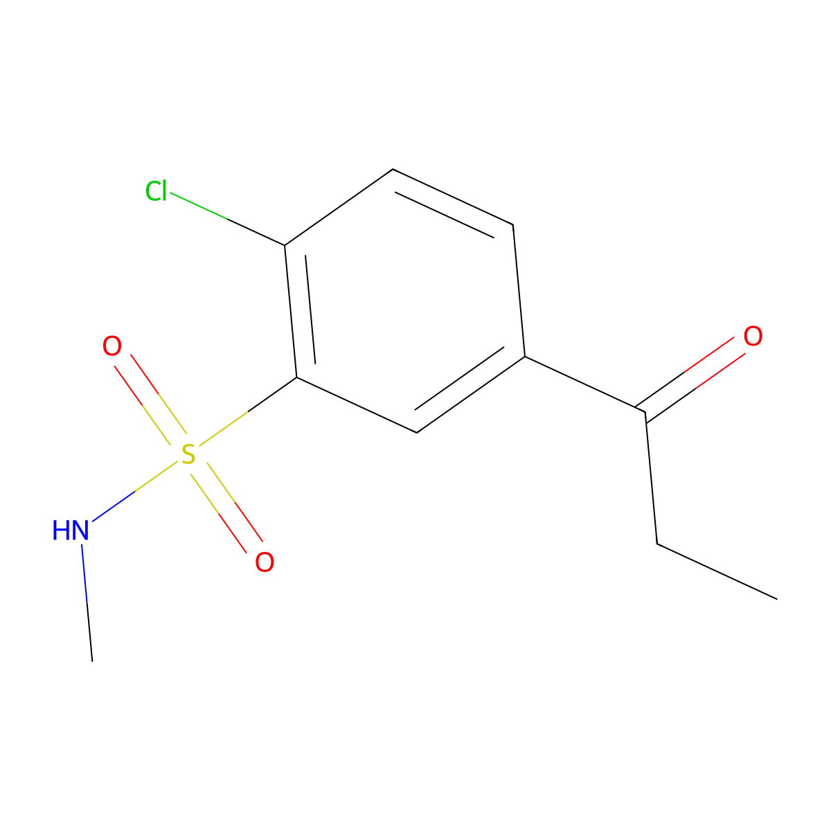 2-chloro-N-methyl-5-propanoylbenzene-1-sulfonamide molecular structure, CAS 1175862-48-2