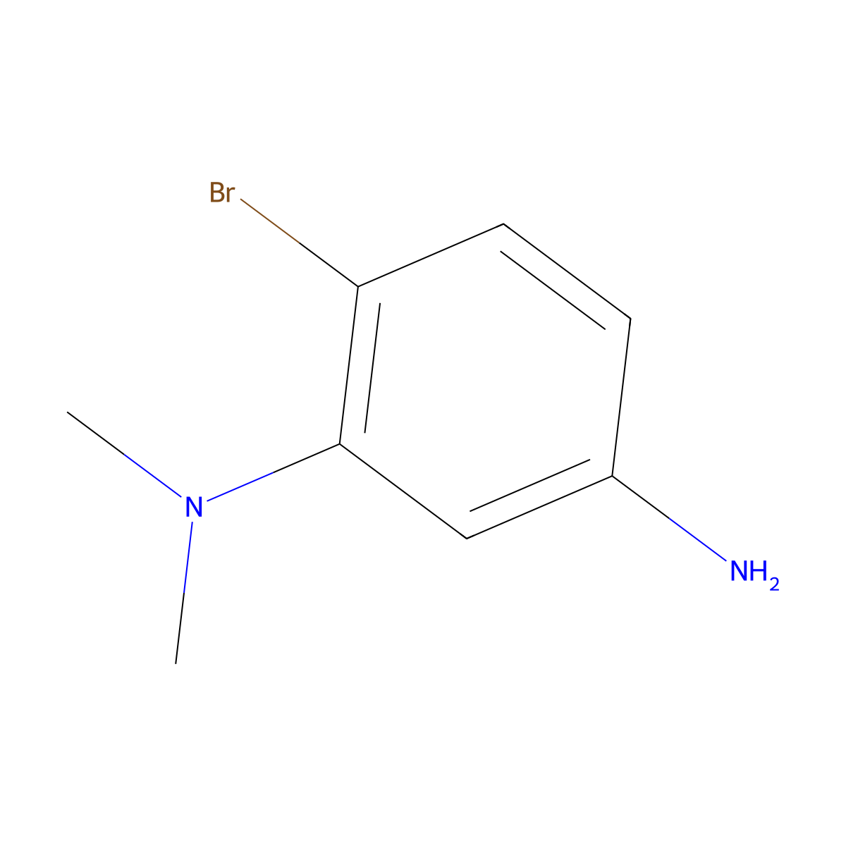 6-bromo-N1,N1-dimethylbenzene-1,3-diamine molecular structure, CAS 1175871-14-3