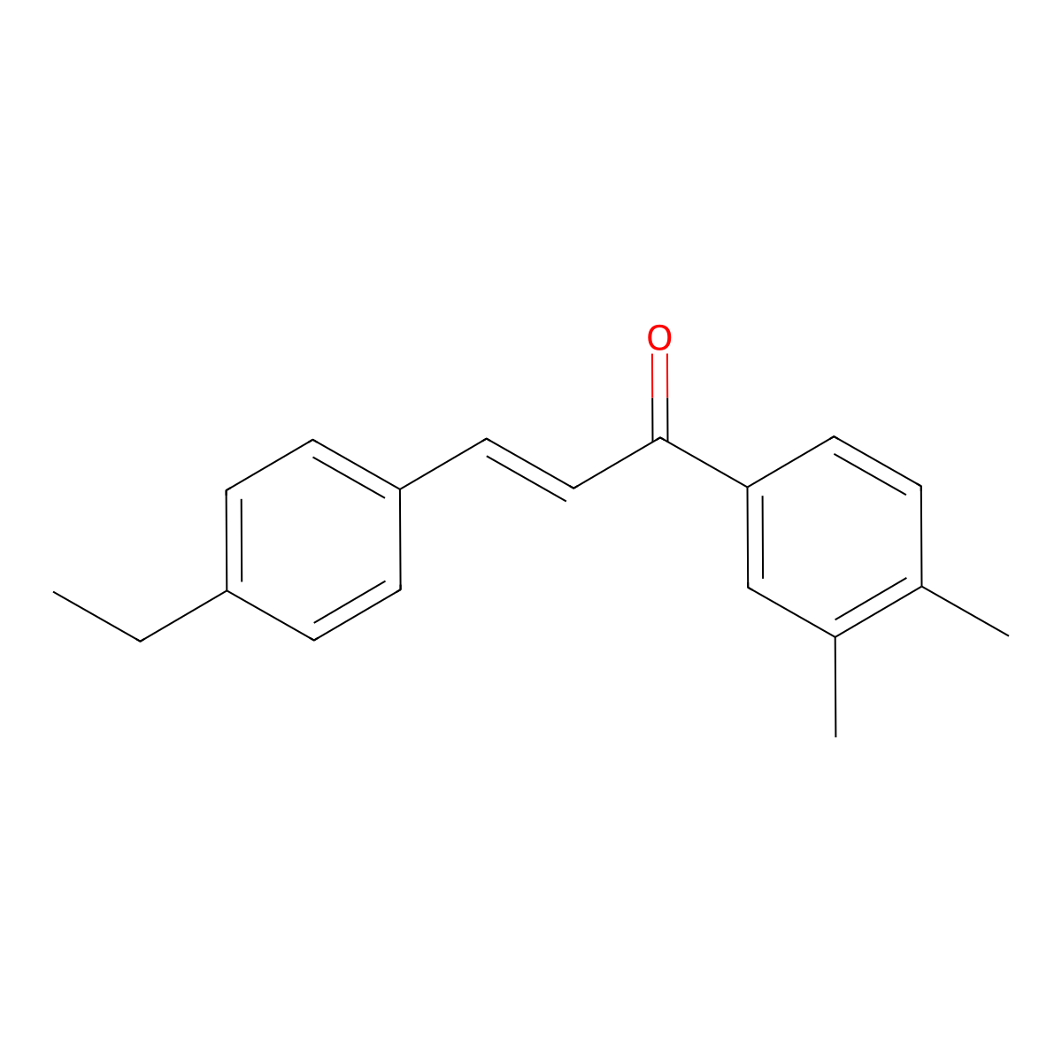 (2E)-1-(3,4-Dimethylphenyl)-3-(4-ethylphenyl)prop-2-en-1-one molecular structure, CAS 1175872-29-3