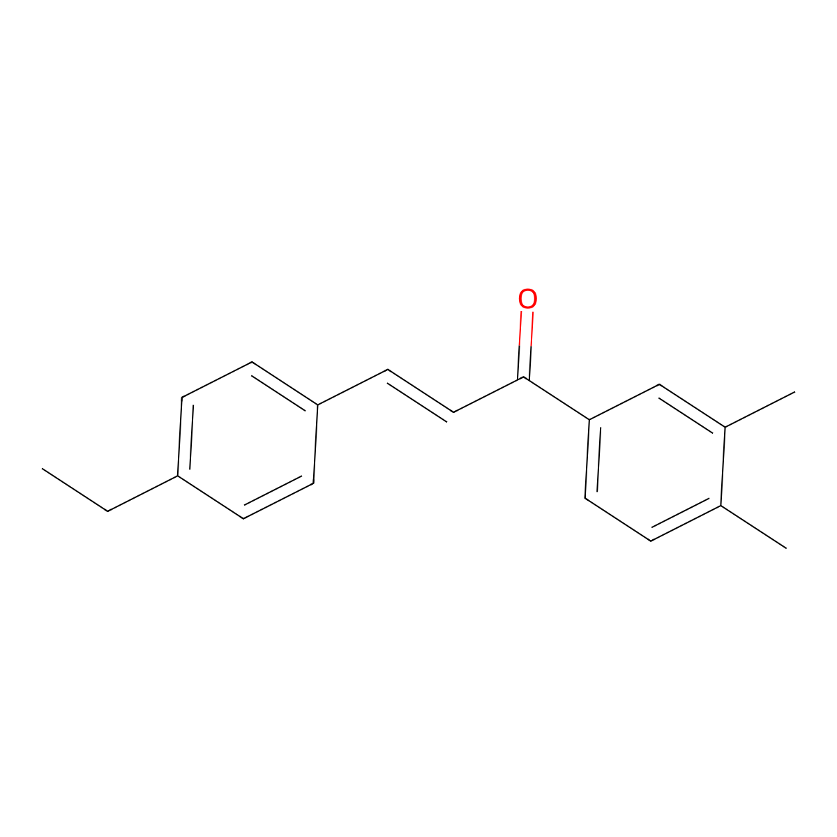 (2E)-1-(3,4-Dimethylphenyl)-3-(4-ethylphenyl)prop-2-en-1-one molecular structure, CAS 1175872-29-3