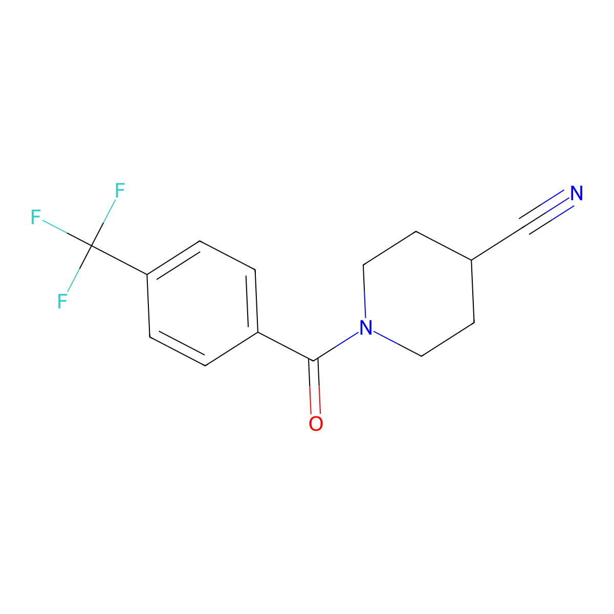 1-[4-(Trifluoromethyl)benzoyl]piperidine-4-carbonitrile molecular structure, CAS 1175874-01-7