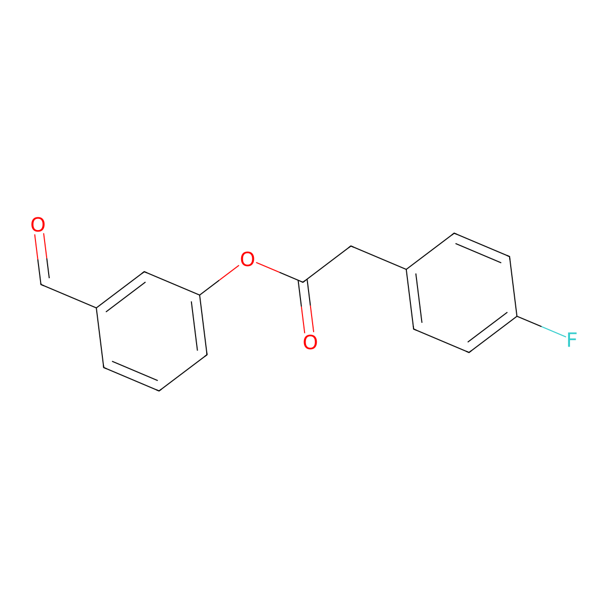 3-Formylphenyl 2-(4-fluorophenyl)acetate molecular structure, CAS 1175876-76-2