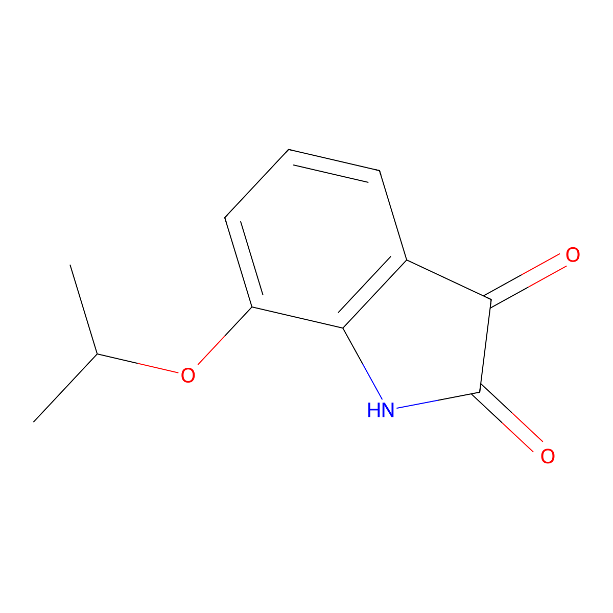 7-Isopropoxyindoline-2,3-dione molecular structure, CAS 1175879-37-4