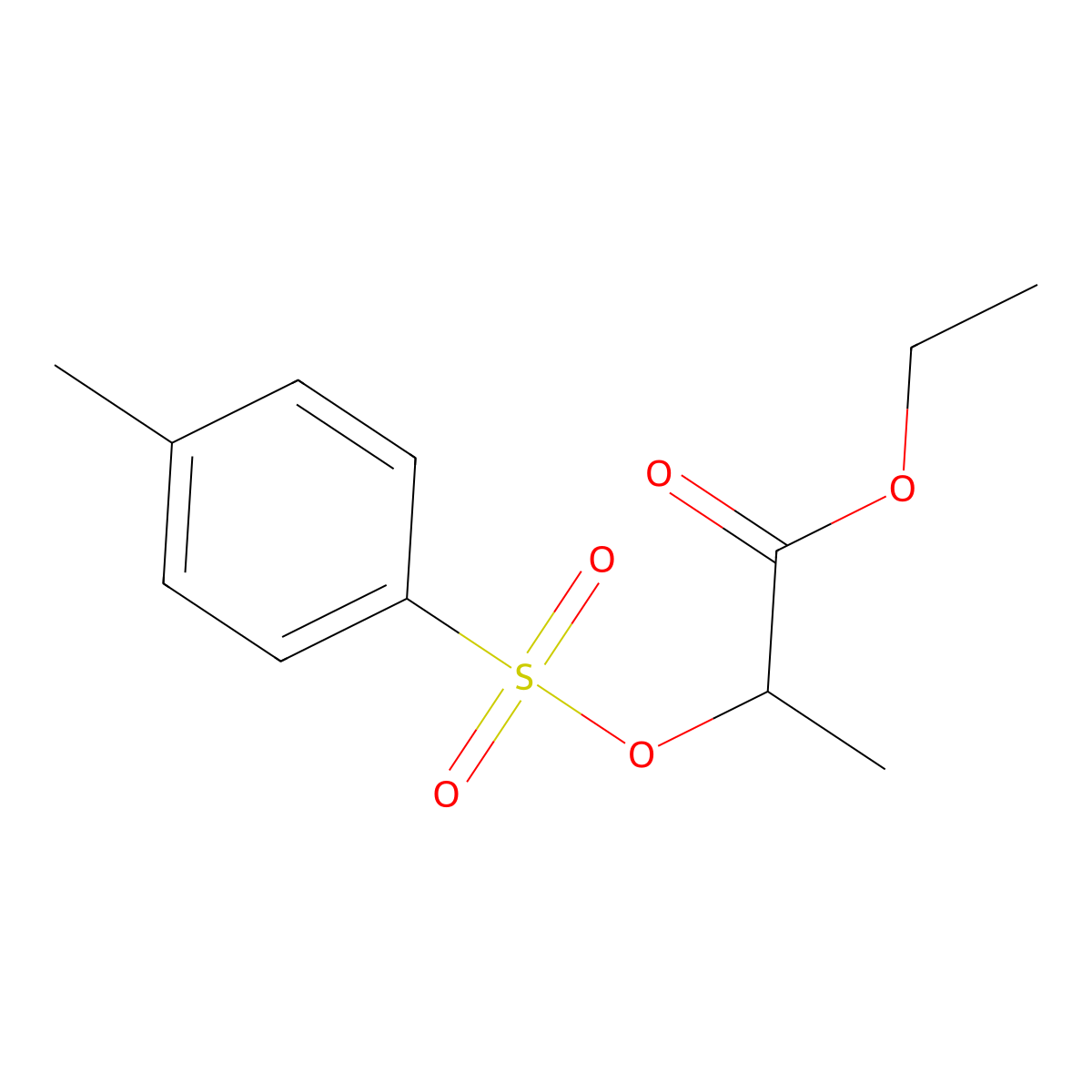 Ethyl (R)-2-(tosyloxy)propanoate molecular structure, CAS 117589-34-1