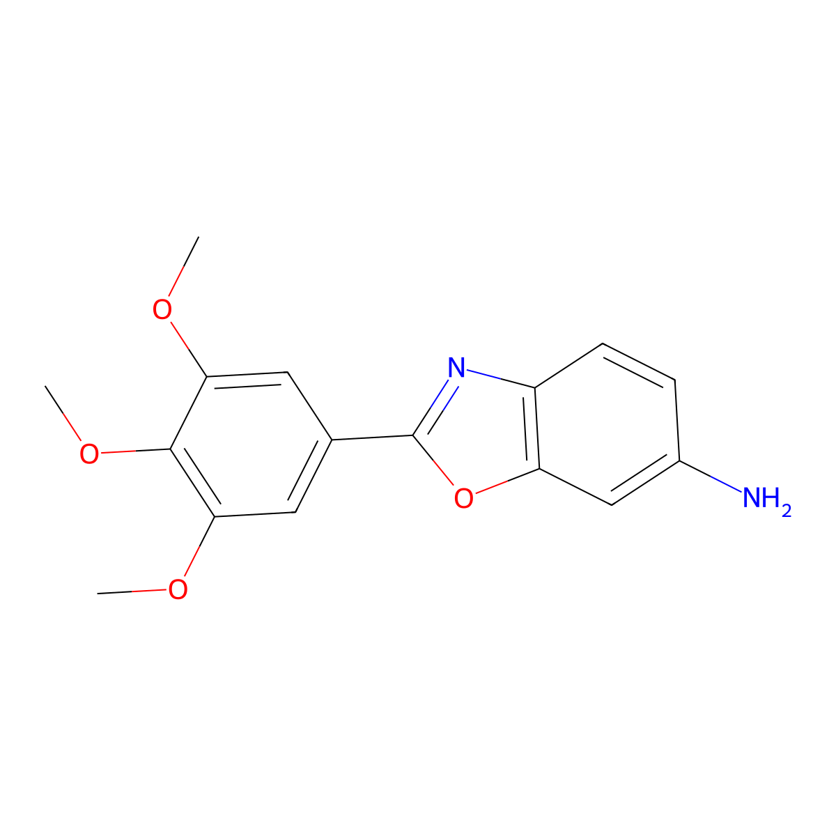 2-(3,4,5-Trimethoxyphenyl)-1,3-benzoxazol-6-amine molecular structure, CAS 1175899-22-5