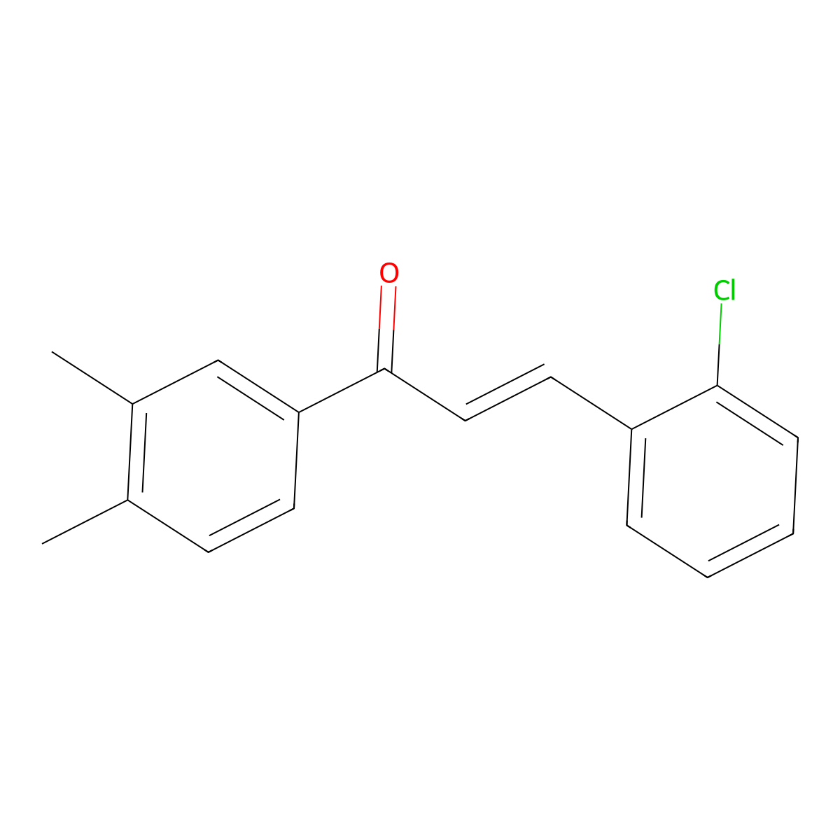 (2E)-3-(2-Chlorophenyl)-1-(3,4-dimethylphenyl)prop-2-en-1-one molecular structure, CAS 1175905-46-0