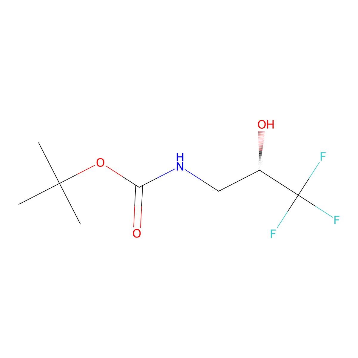 (S)-1-Boc-amino-2-hydroxy-3,3,3-trifluoropropane molecular structure, CAS 1175908-50-5