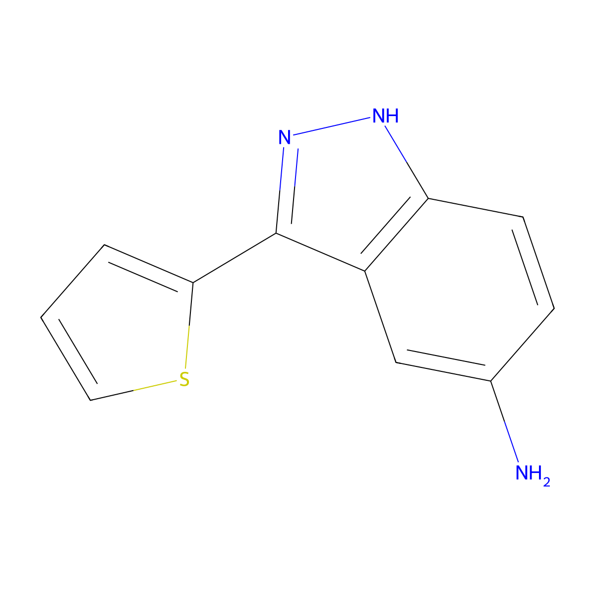 3-(Thiophen-2-yl)-1h-indazol-5-amine molecular structure, CAS 1175909-74-6
