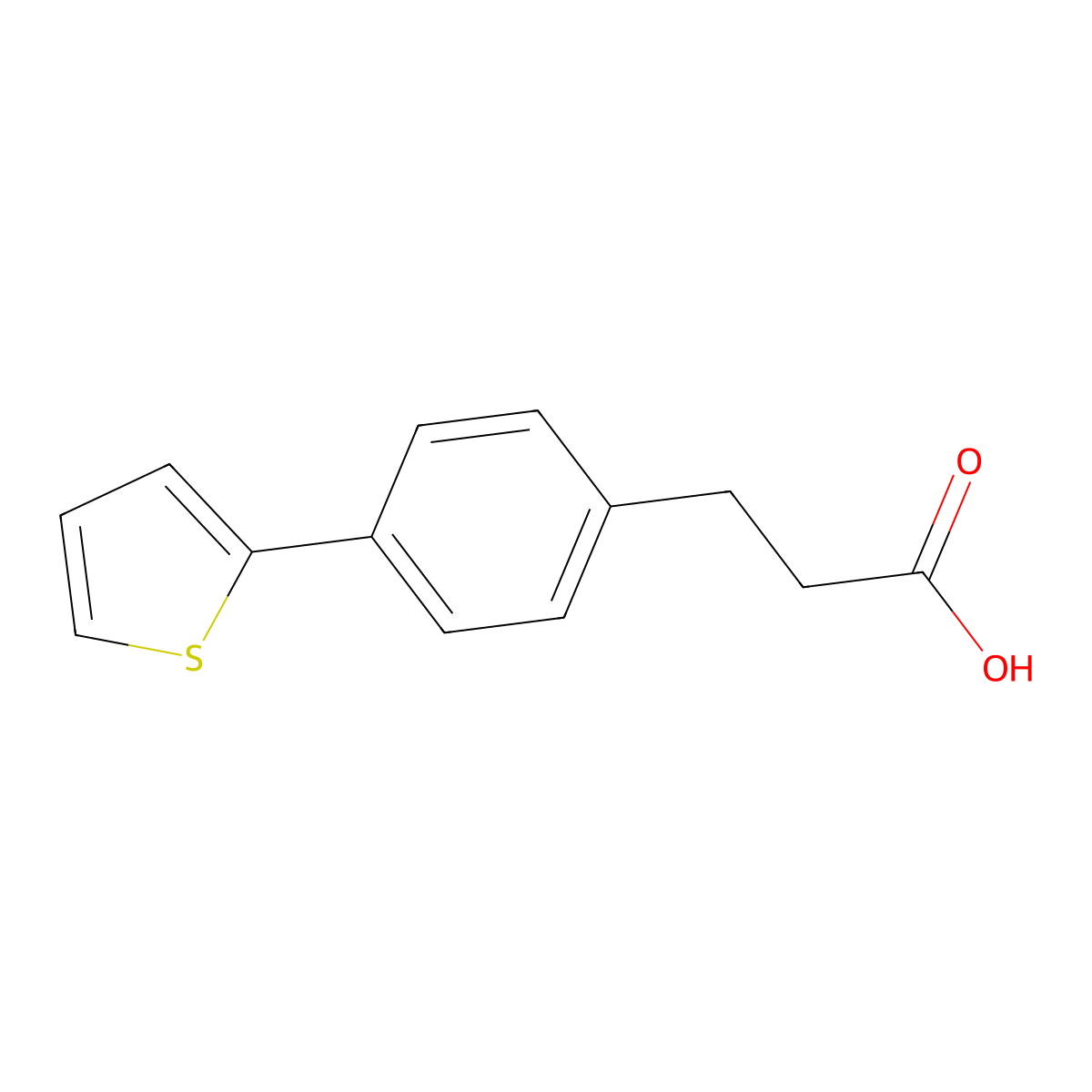 3-(4-Thiophen-2-yl-phenyl)-propionic acid molecular structure, CAS 1175915-22-6