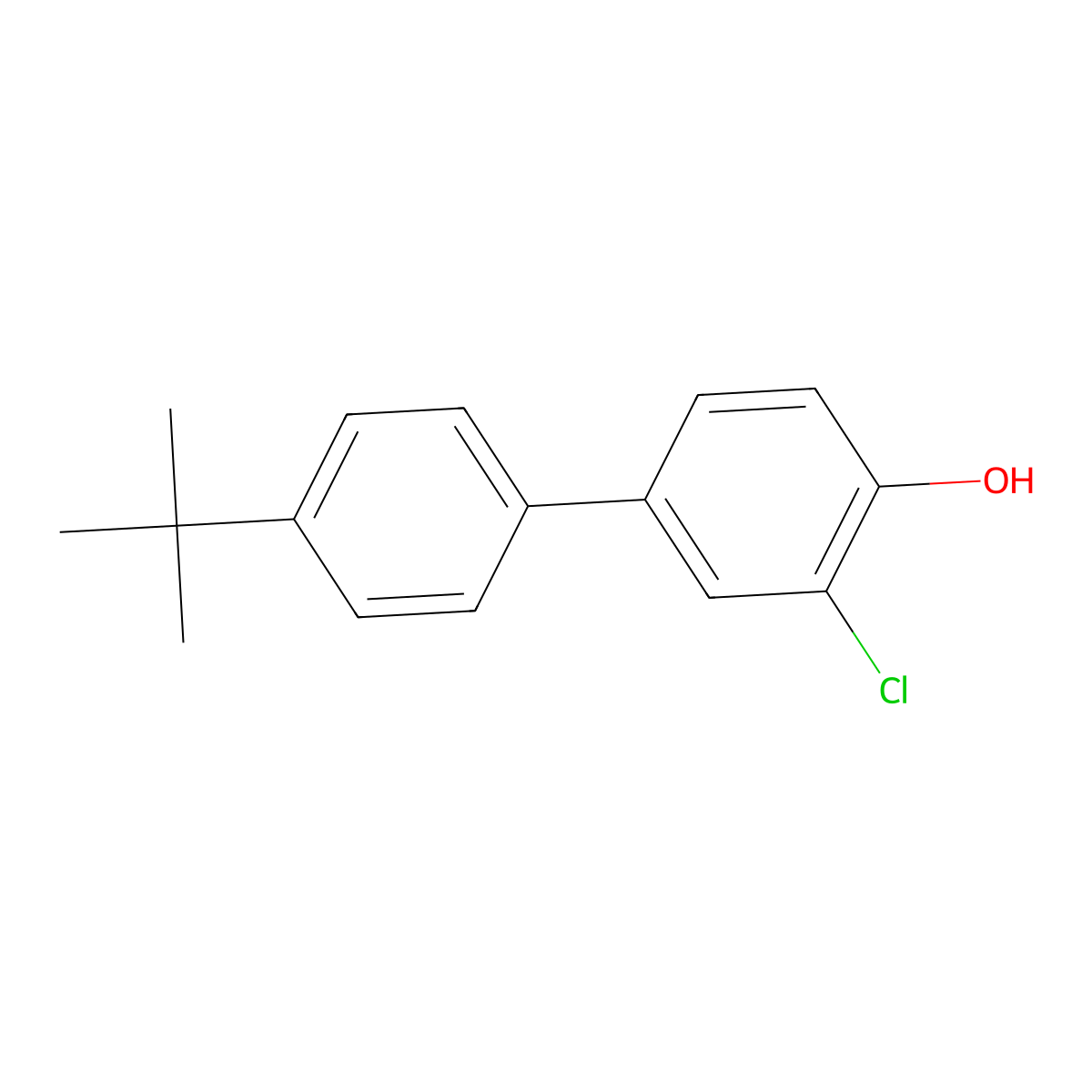 2-Chloro-4-(4-T-butylphenyl)phenol molecular structure, CAS 1175917-20-0