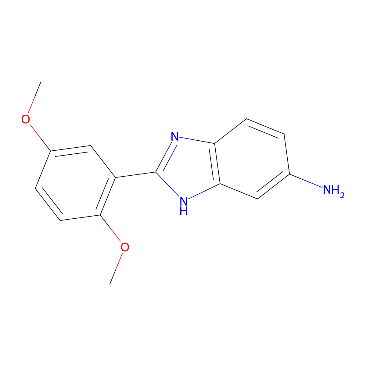 2-(2,5-dimethoxyphenyl)-1H-1,3-benzodiazol-5-amine molecular structure, CAS 1175917-41-5