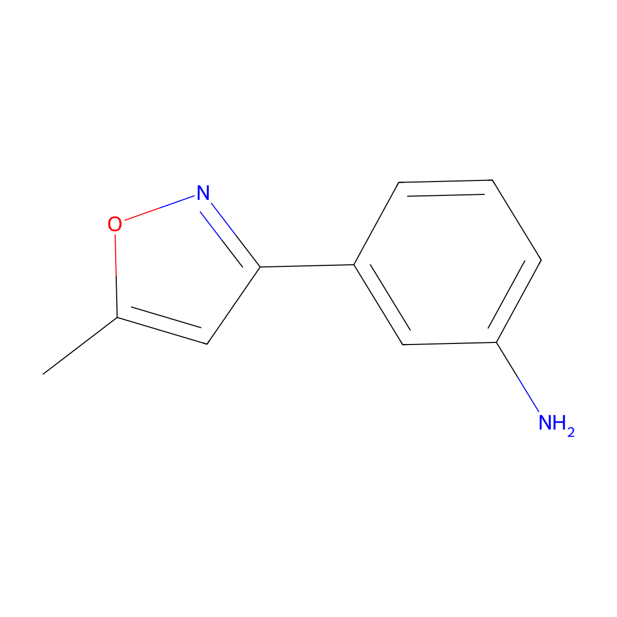 3-(5-Methyl-3-isoxazolyl)benzenamine molecular structure, CAS 1175919-90-0