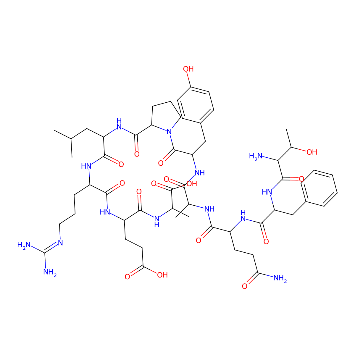Thr-Phe-Gln-Ala-Tyr-Pro-Leu-Arg-Glu-Ala molecular structure, CAS 117592-22-0