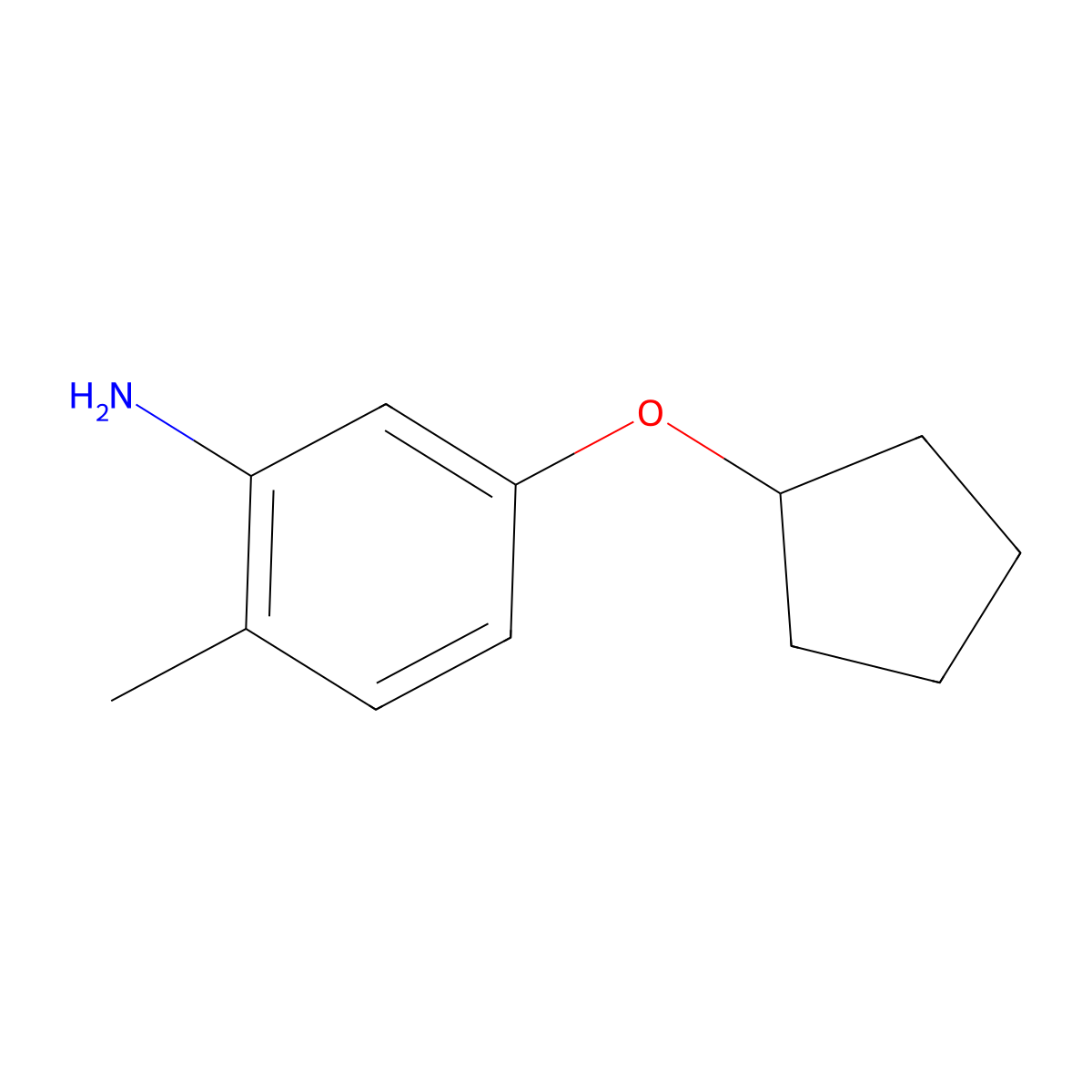5-(Cyclopentyloxy)-2-methylaniline molecular structure, CAS 1175920-64-5