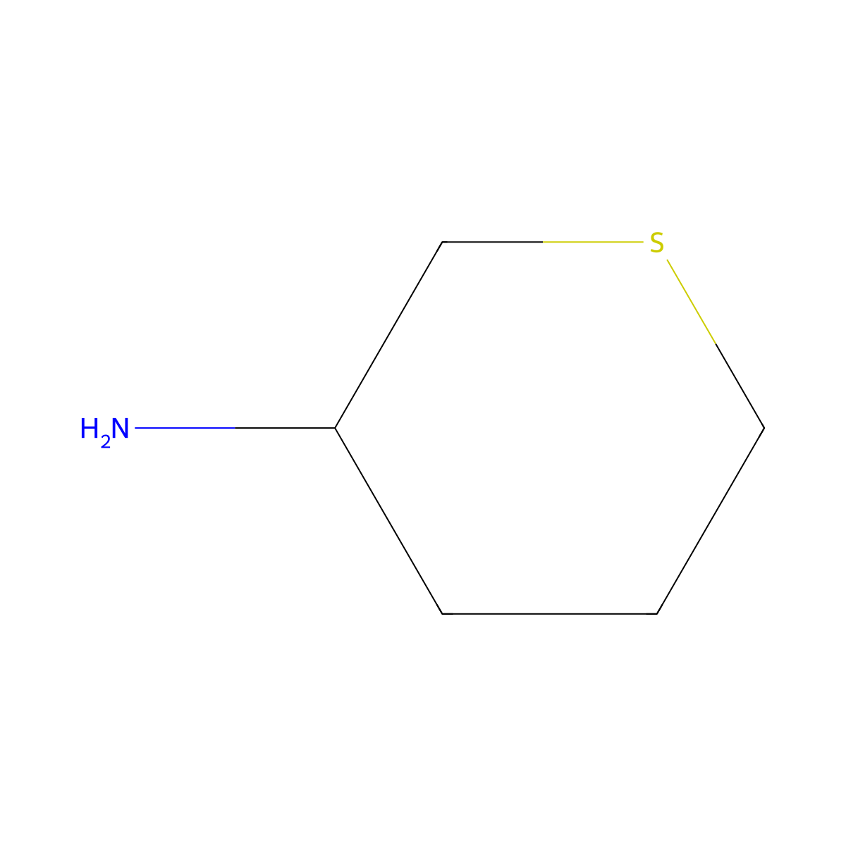 Thian-3-amine molecular structure, CAS 117593-38-1