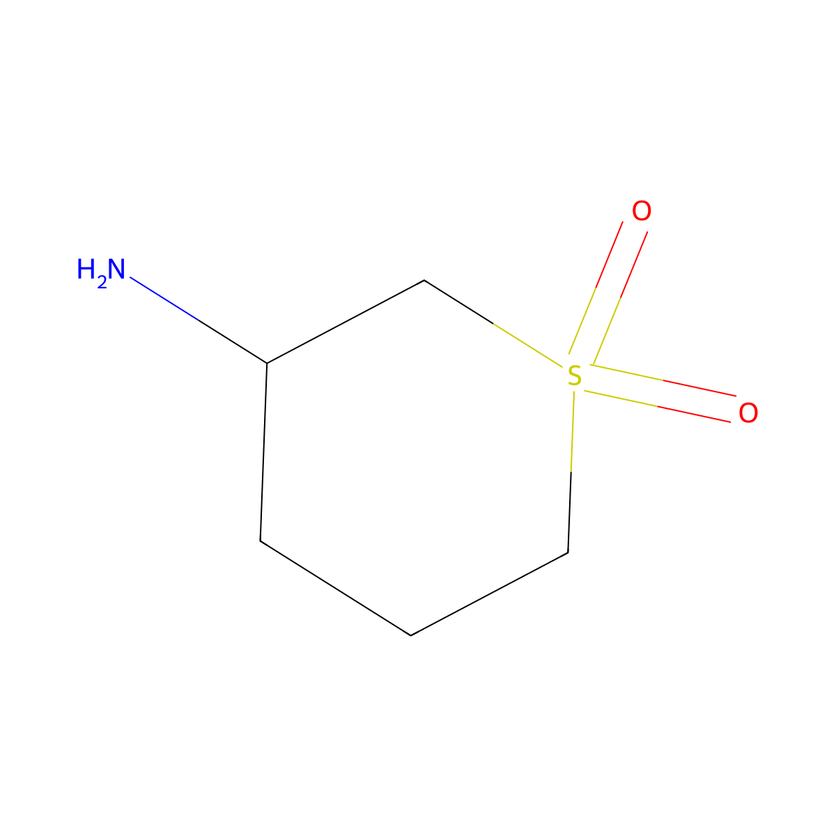 3-Amino-1$l^{6}-thiane-1,1-dione molecular structure, CAS 117593-43-8