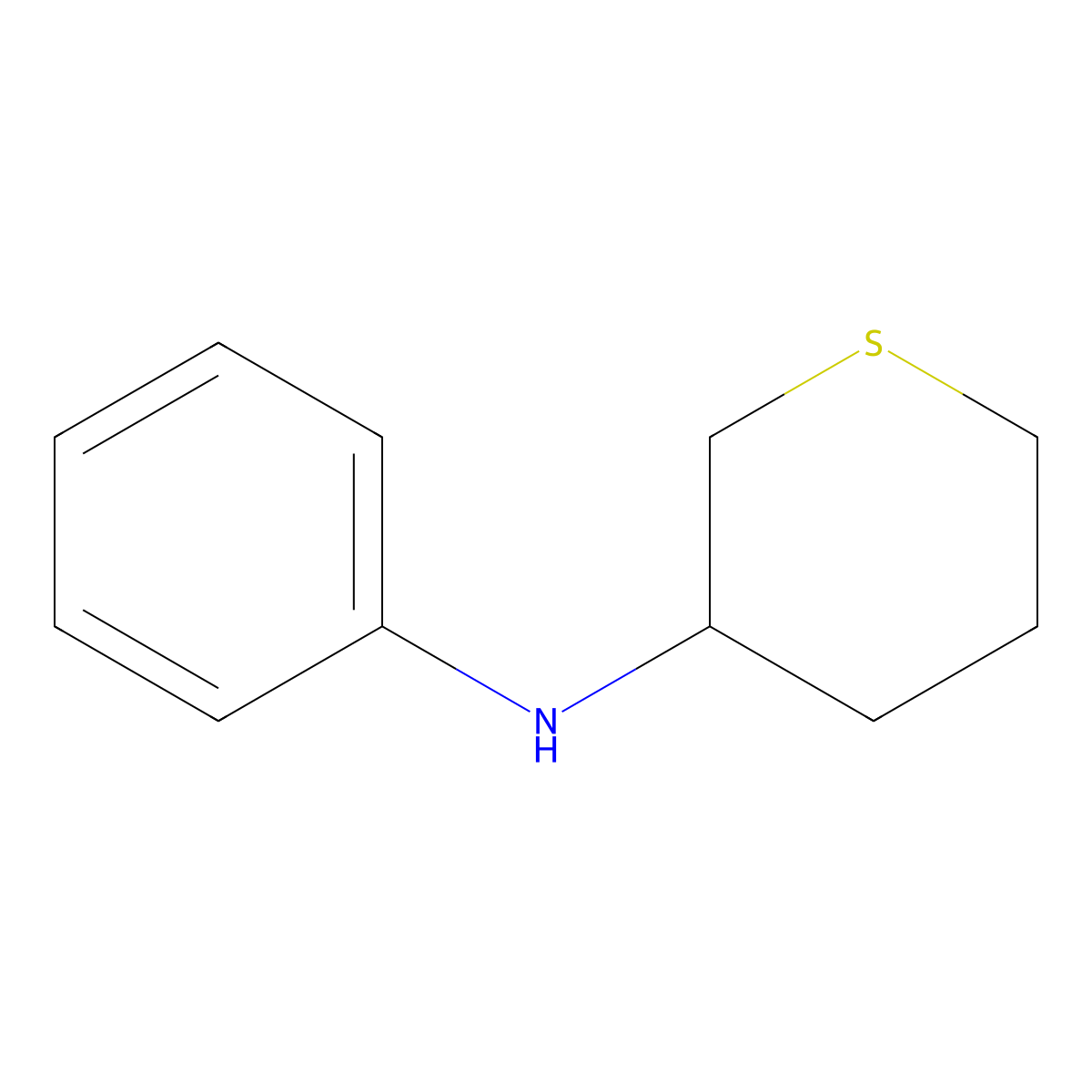 N-phenylthian-3-amine molecular structure, CAS 117593-45-0
