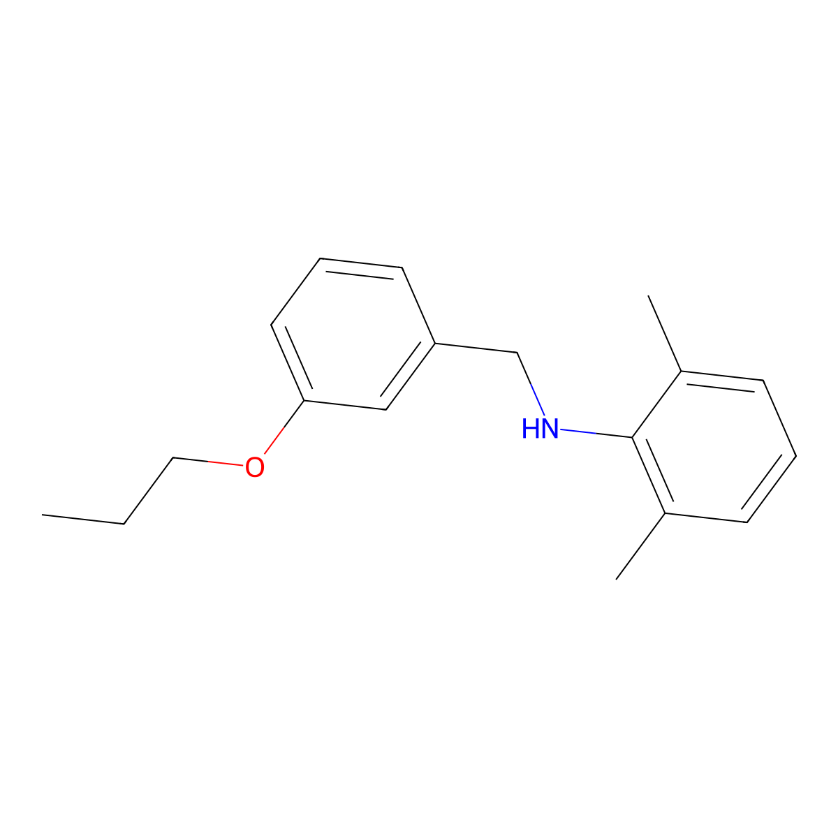 N-(2,6-Dimethylphenyl)-3-propoxybenzenemethanamine molecular structure, CAS 1175941-87-3