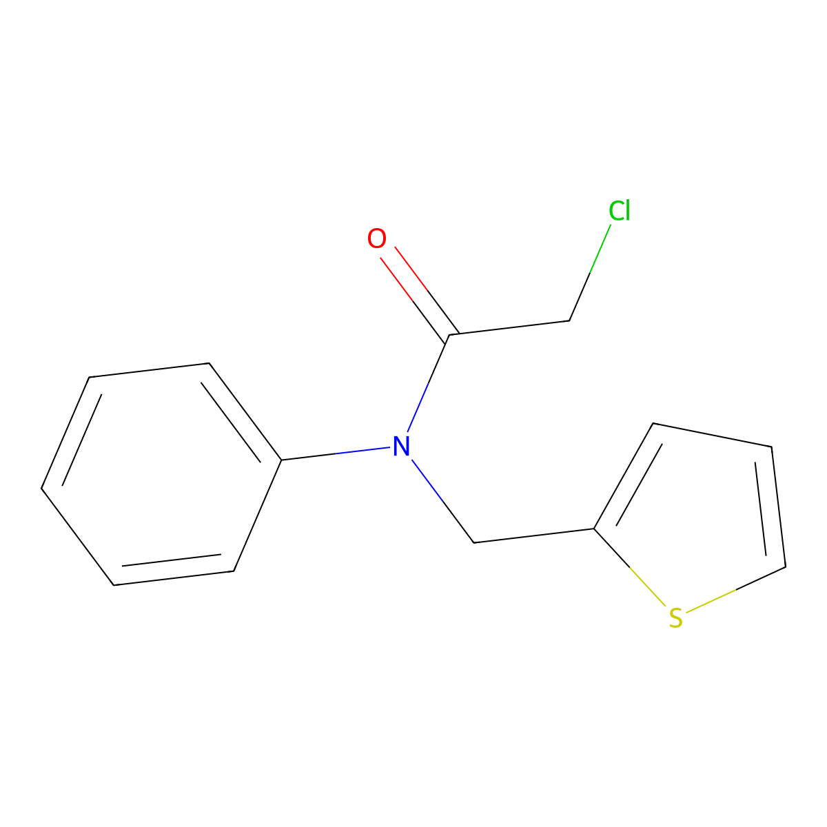 2-chloro-N-phenyl-N-[(thiophen-2-yl)methyl]acetamide molecular structure, CAS 1175942-31-0