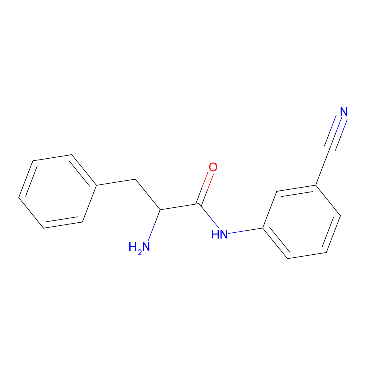 (S)-2-Amino-N-(3-cyanophenyl)-3-phenylpropanamide molecular structure, CAS 1175945-03-5
