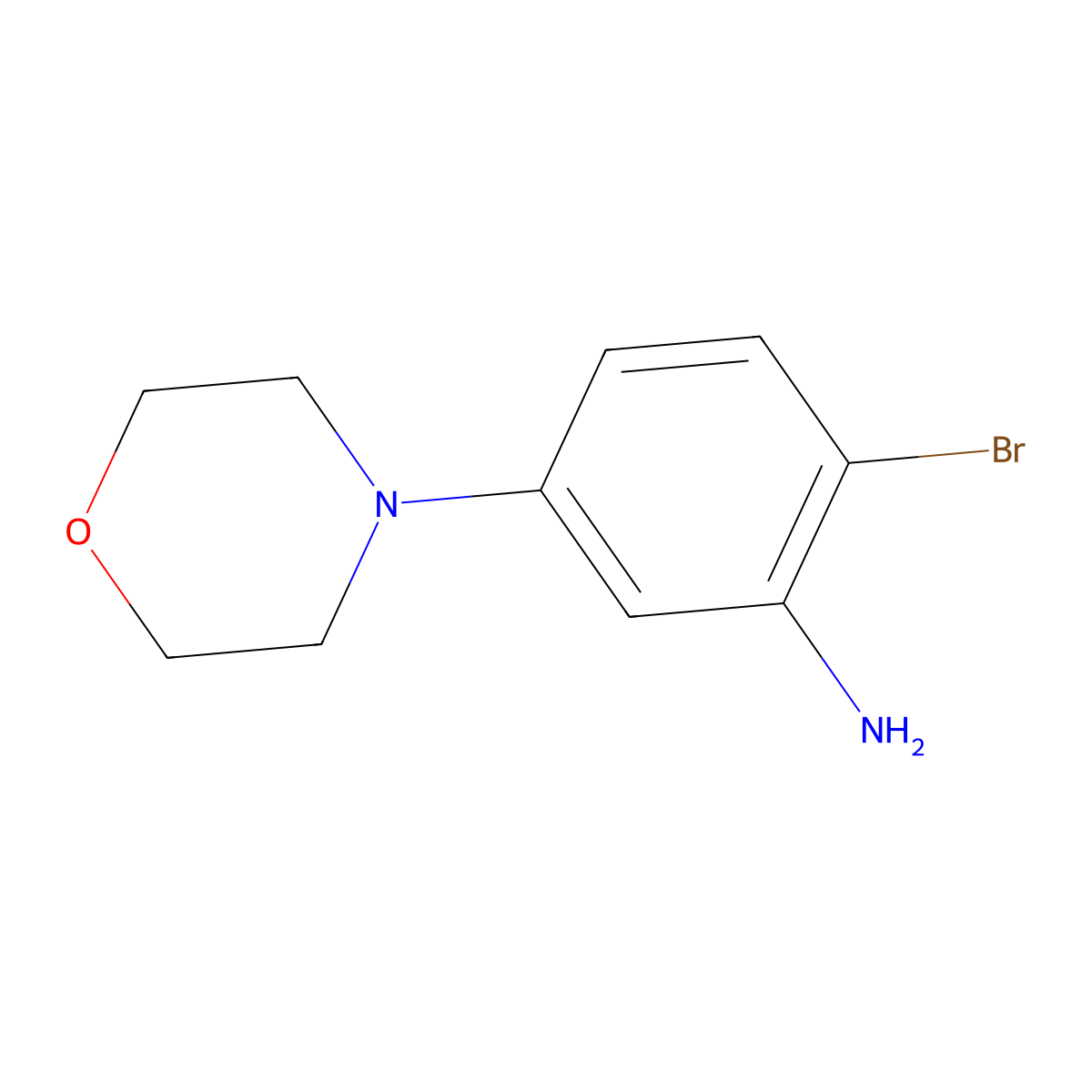 2-Bromo-5-(morpholin-4-yl)aniline molecular structure, CAS 1175948-78-3