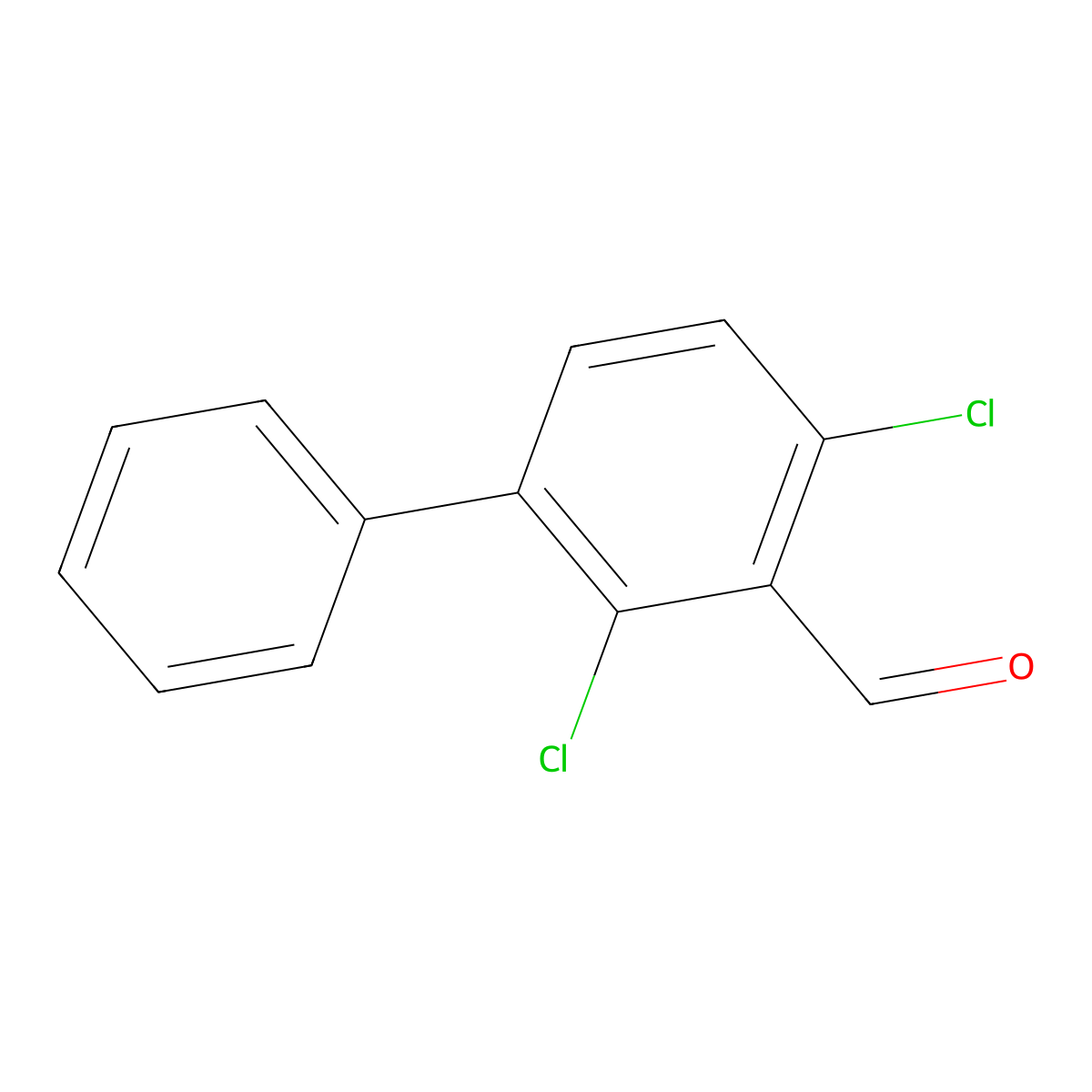 2,4-Dichloro-[1,1'-biphenyl]-3-carbaldehyde molecular structure, CAS 1175949-53-7