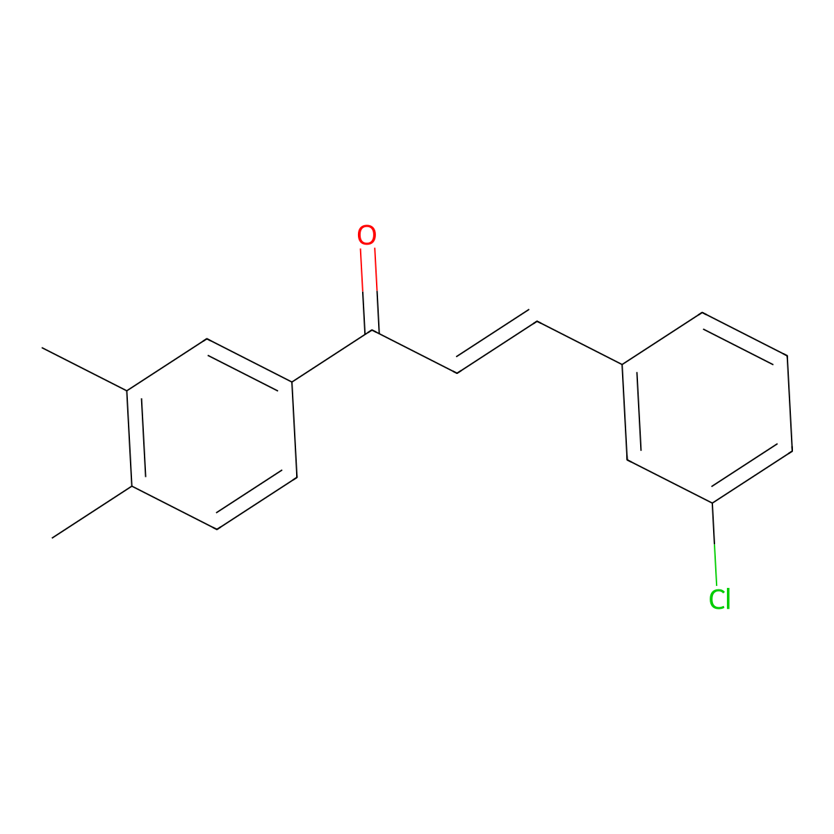 (2E)-3-(3-Chlorophenyl)-1-(3,4-dimethylphenyl)prop-2-en-1-one molecular structure, CAS 1175953-26-0