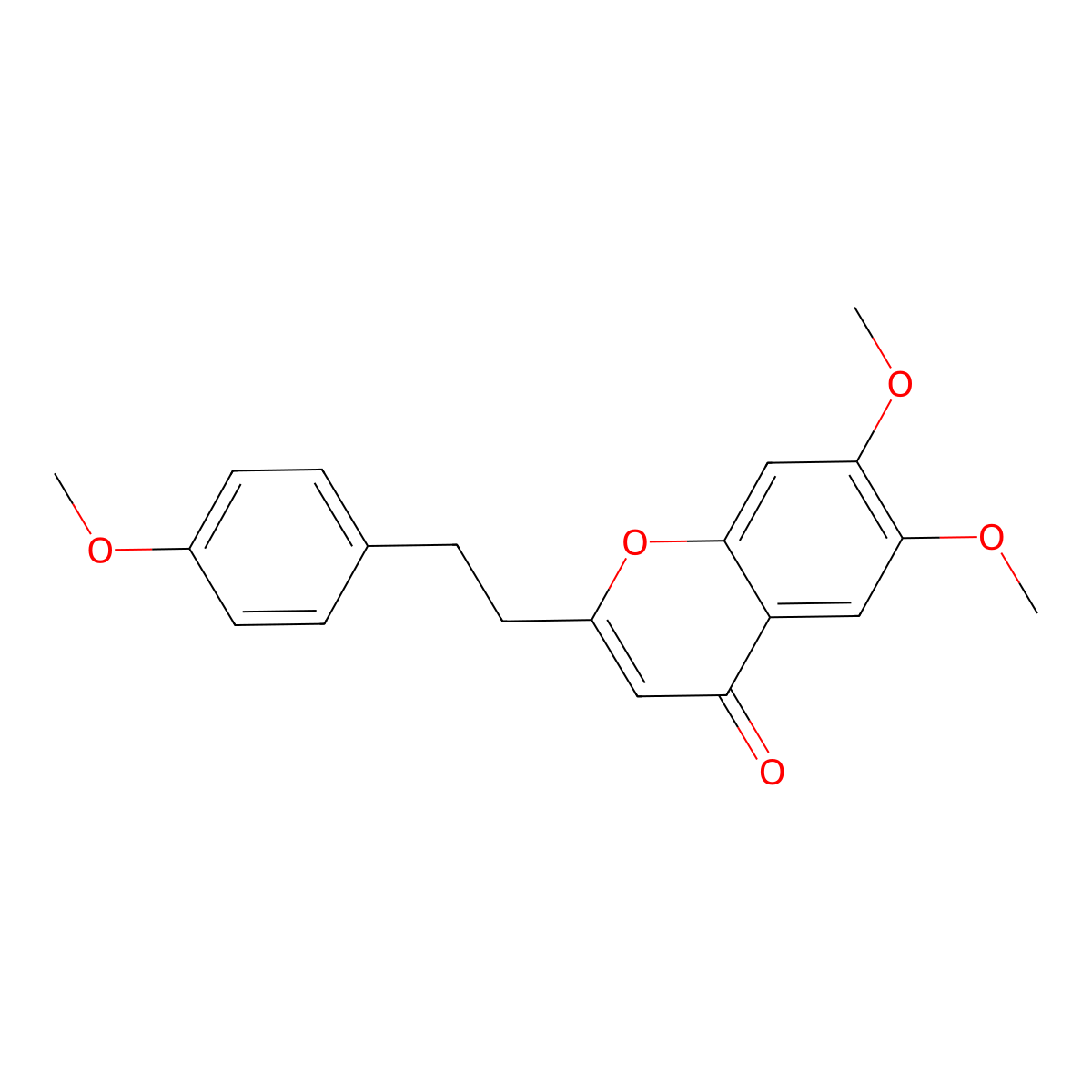 6,7-Dimethoxy-2-(2-(4-methoxyphenyl)ethyl)chromone molecular structure, CAS 117596-92-6