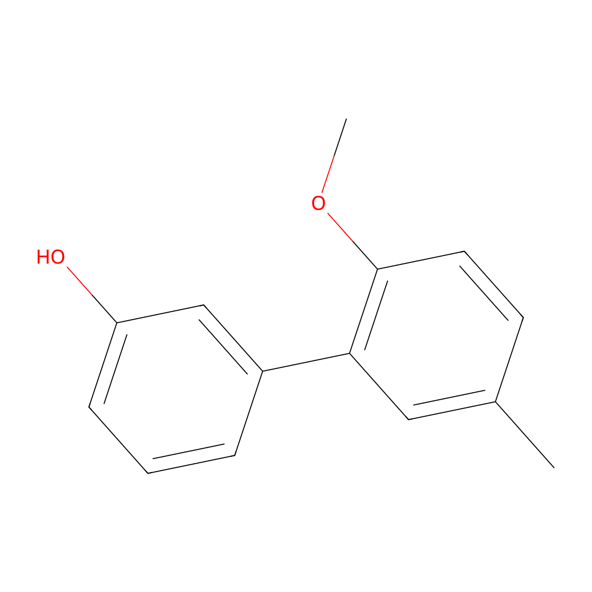 3-(2-Methoxy-5-methylphenyl)phenol molecular structure, CAS 1175976-25-6
