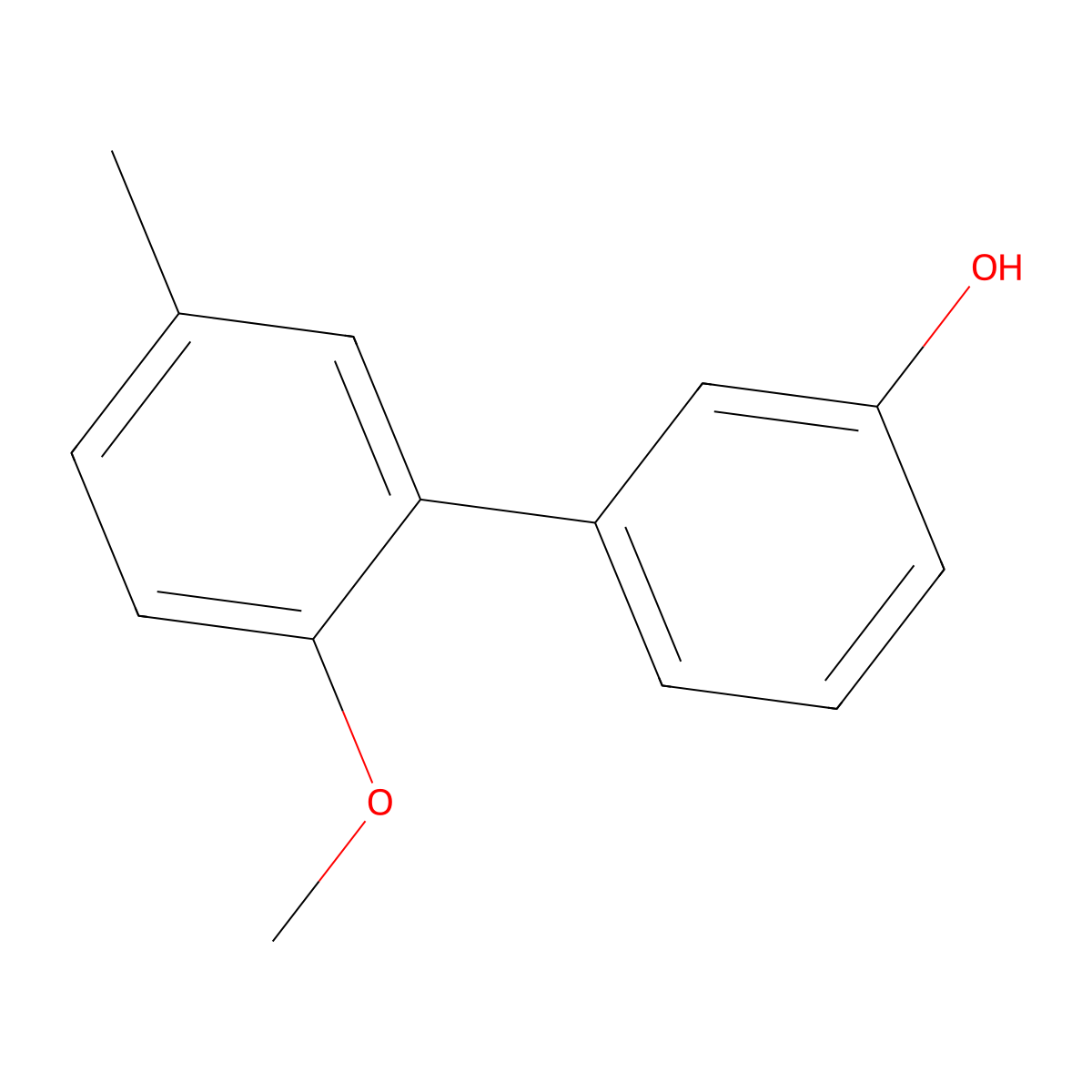 3-(2-Methoxy-5-methylphenyl)phenol molecular structure, CAS 1175976-25-6