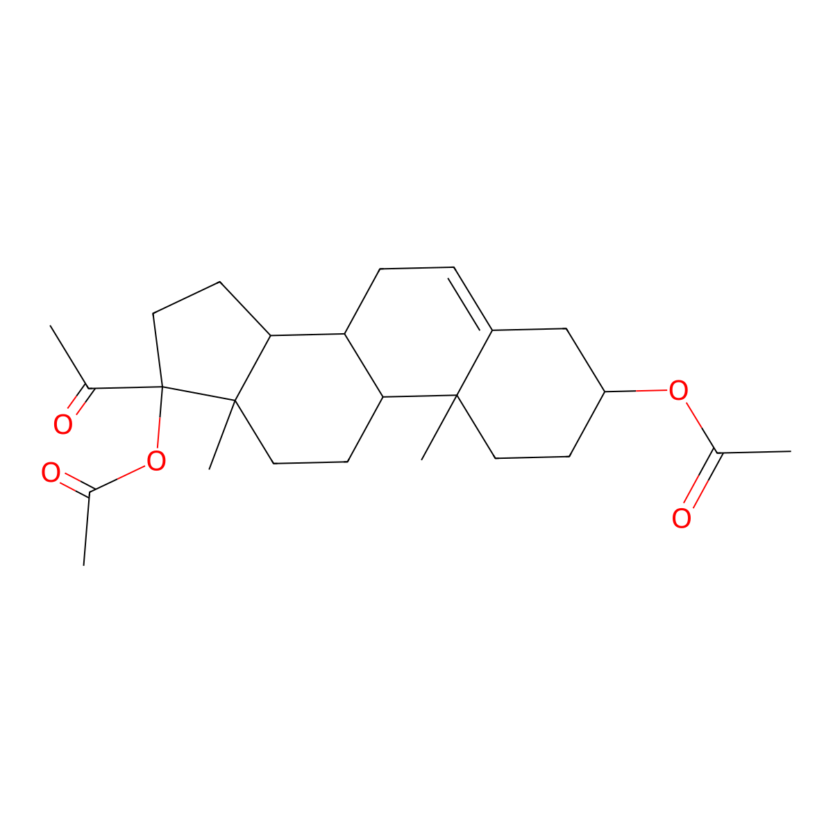 3beta,17-Dihydroxypregn-5-en-20-one 3,17-di(acetate) molecular structure, CAS 1176-21-2