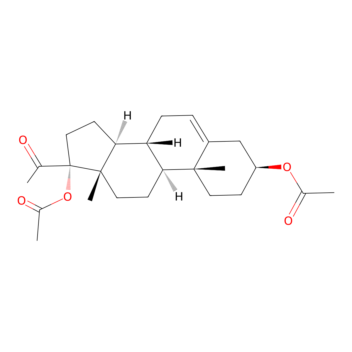 3beta,17-Dihydroxypregn-5-en-20-one 3,17-di(acetate) molecular structure, CAS 1176-21-2