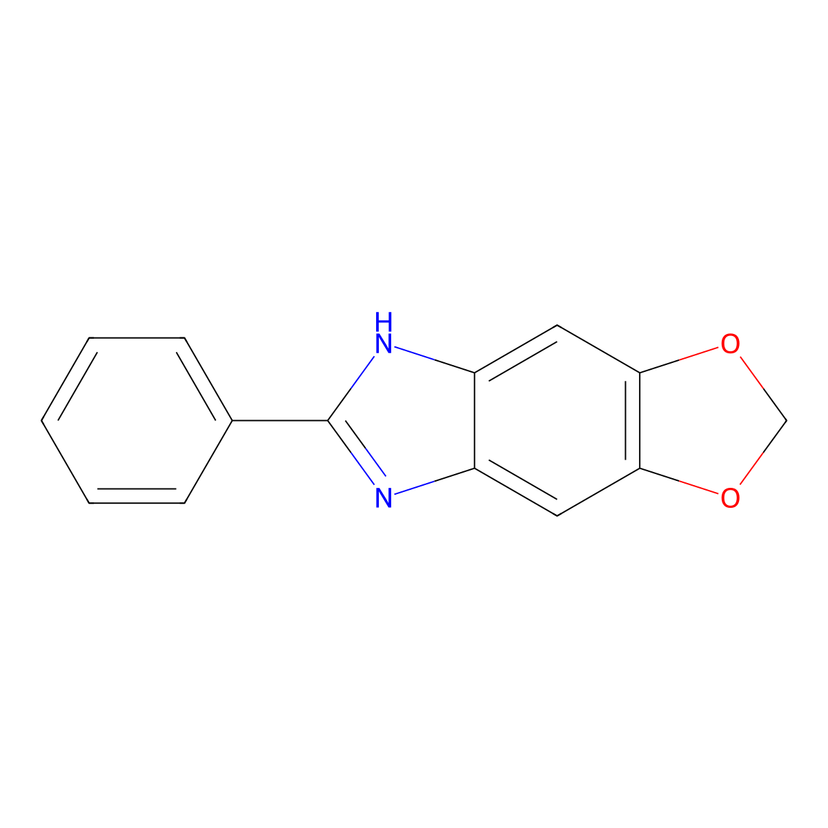 6-Phenyl-5H-[1,3]dioxolo[4',5':4,5]benzo[1,2-d]imidazole molecular structure, CAS 1176011-54-3