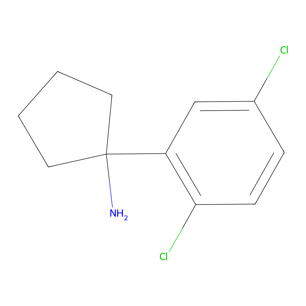 1-(2,5-Dichlorophenyl)cyclopentan-1-amine molecular structure, CAS 1176017-02-9