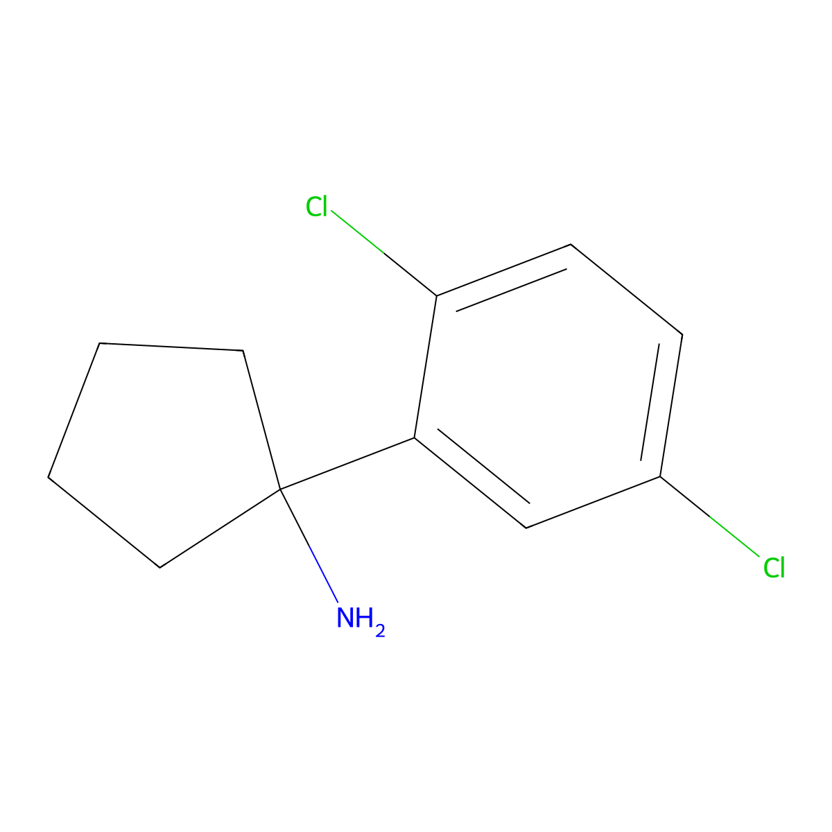 1-(2,5-Dichlorophenyl)cyclopentan-1-amine molecular structure, CAS 1176017-02-9
