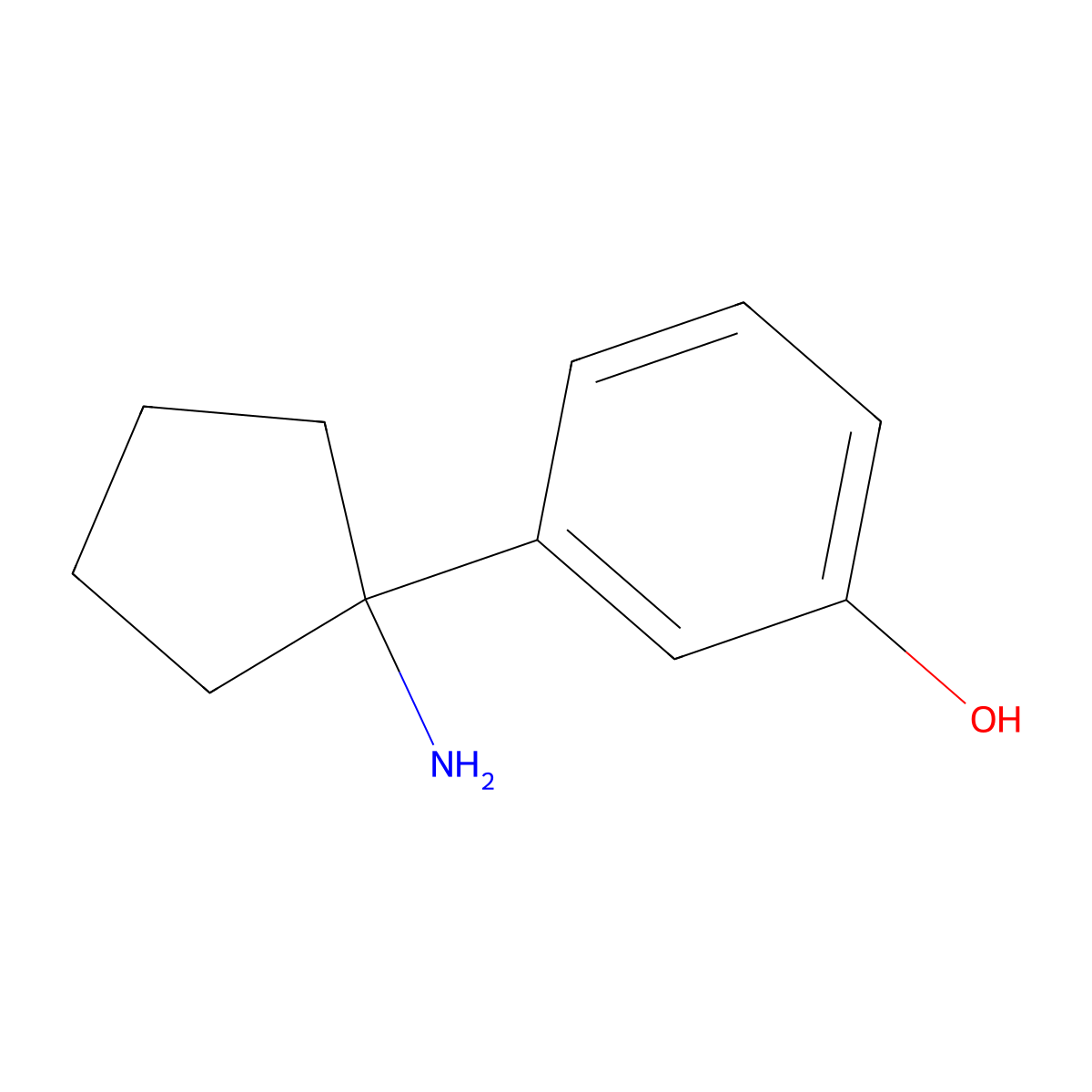 3-(1-Aminocyclopentyl)phenol molecular structure, CAS 1176017-04-1