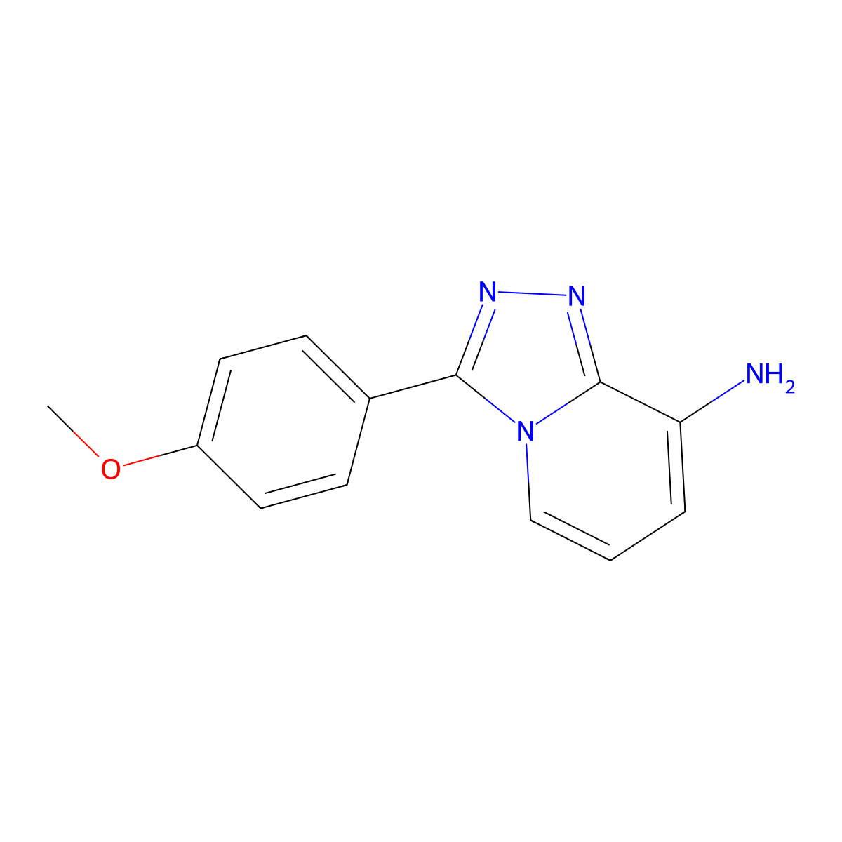 3-(4-Methoxyphenyl)-[1,2,4]triazolo[4,3-a]pyridin-8-amine molecular structure, CAS 1176019-28-5